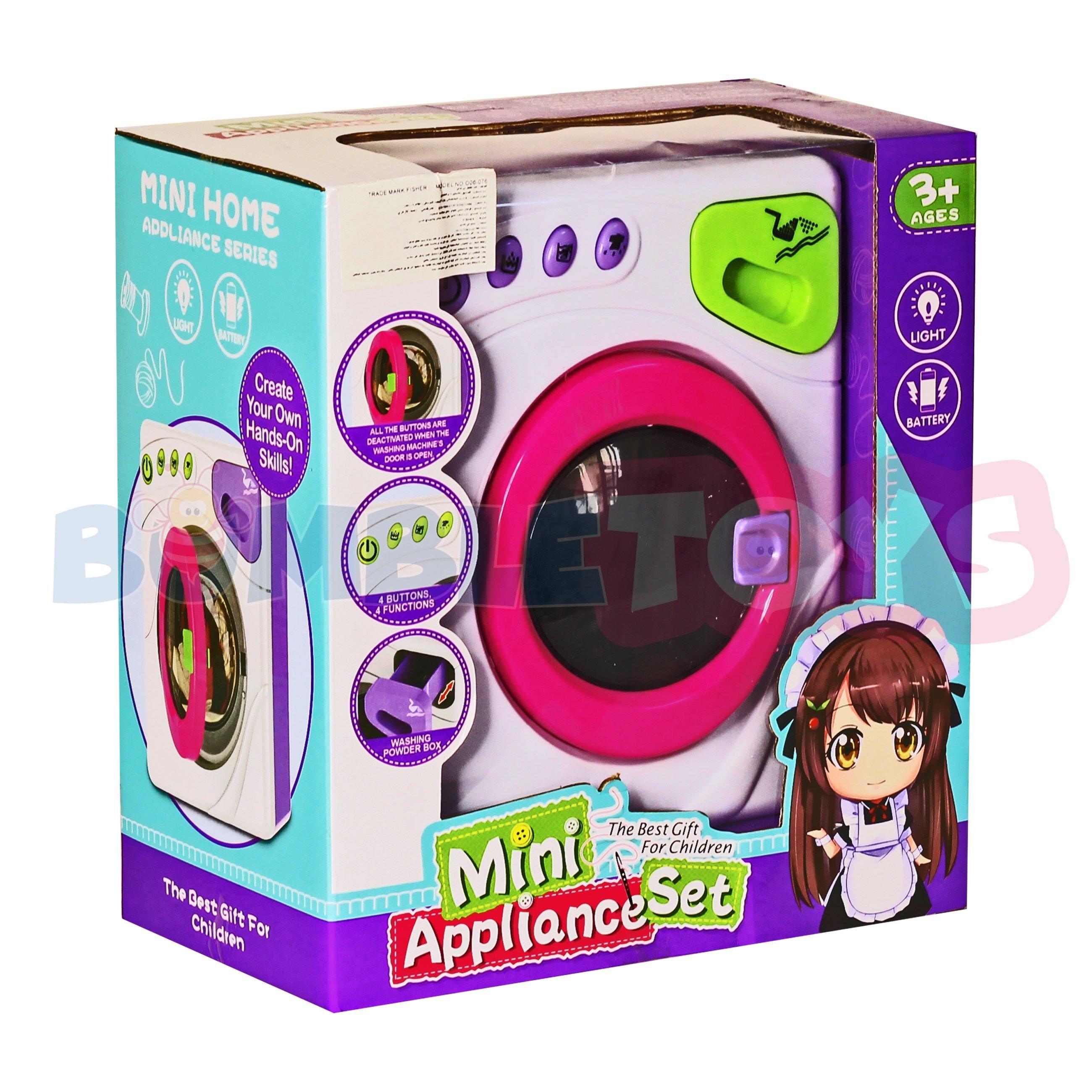 Mini Appliance Set Washing Machine For Girls - BumbleToys - 5-7 Years, Girls, Kitchen & Play Sets, Toy House
