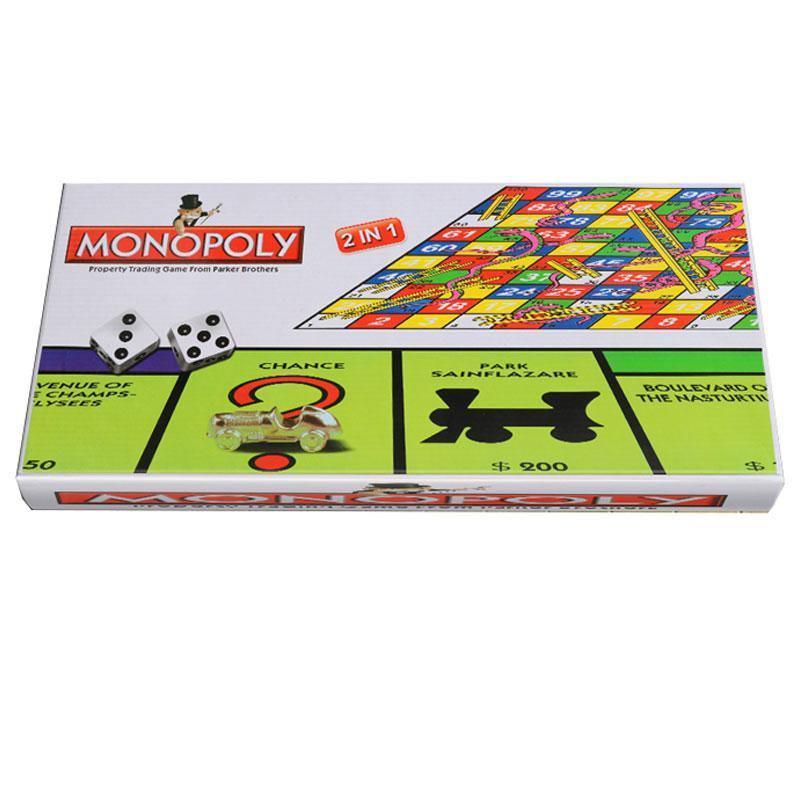 Monopoly 2 In 1 Snake & Ladder Board Game