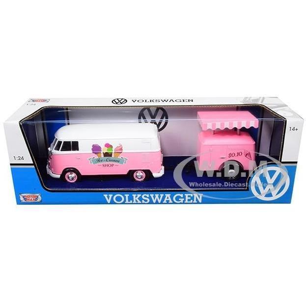 Motor Max Volkswagen Type 2 (T1) Trailer Set Delivery Van + Refrigeration Trailer - BumbleToys - 5-7 Years, Boys, Cecil, Collectible Vehicles