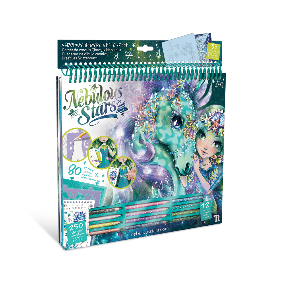 Nebulous Stars Fantasy Horses Creative Sketchbook - BumbleToys - 14 Years & Up, 8-13 Years, Drawing & Painting, Eagle Plus, Girls, Make & Create, Nebulous Stars