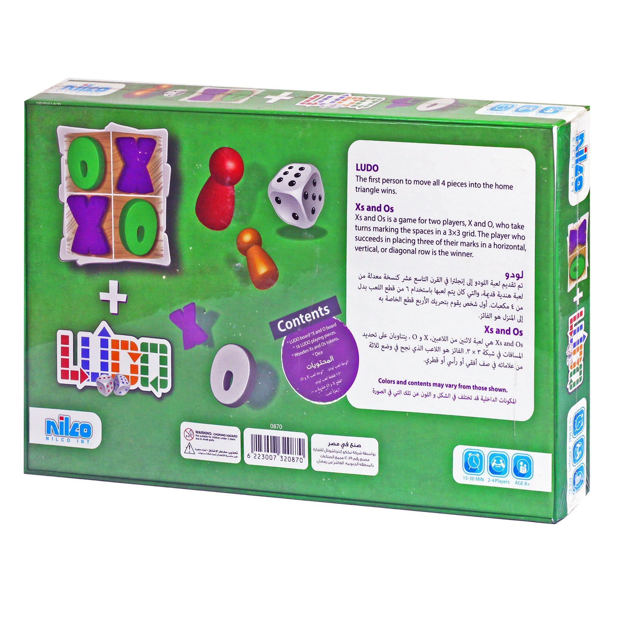 Nilco 0870 Ludo & XO Board Game - BumbleToys - 8-13 Years, Card & Board Games, Nilco, Puzzle & Board & Card Games, Unisex