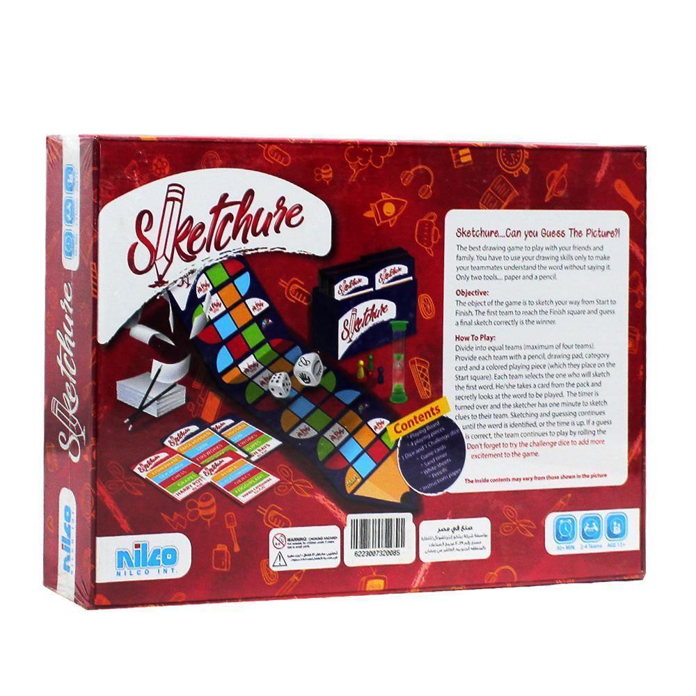 Nilco 20085 English Sketchure Board Game - BumbleToys - 8-13 Years, Card & Board Games, Nilco, Puzzle & Board & Card Games, Unisex