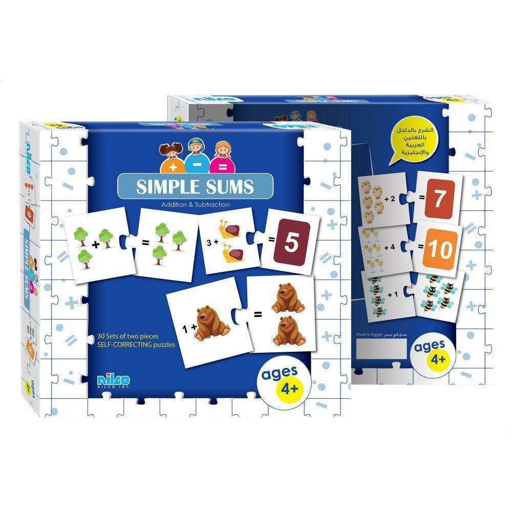 Nilco 20290 Learning The Simple Sums Card Game - BumbleToys - 5-7 Years, Card & Board Games, Nilco, Puzzle & Board & Card Games, Unisex