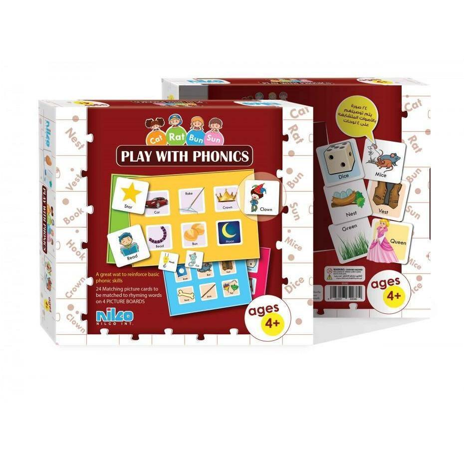Nilco 20382 Learning To Play With Phonics Card Game - BumbleToys - 5-7 Years, Card & Board Games, Nilco, Puzzle & Board & Card Games, Unisex