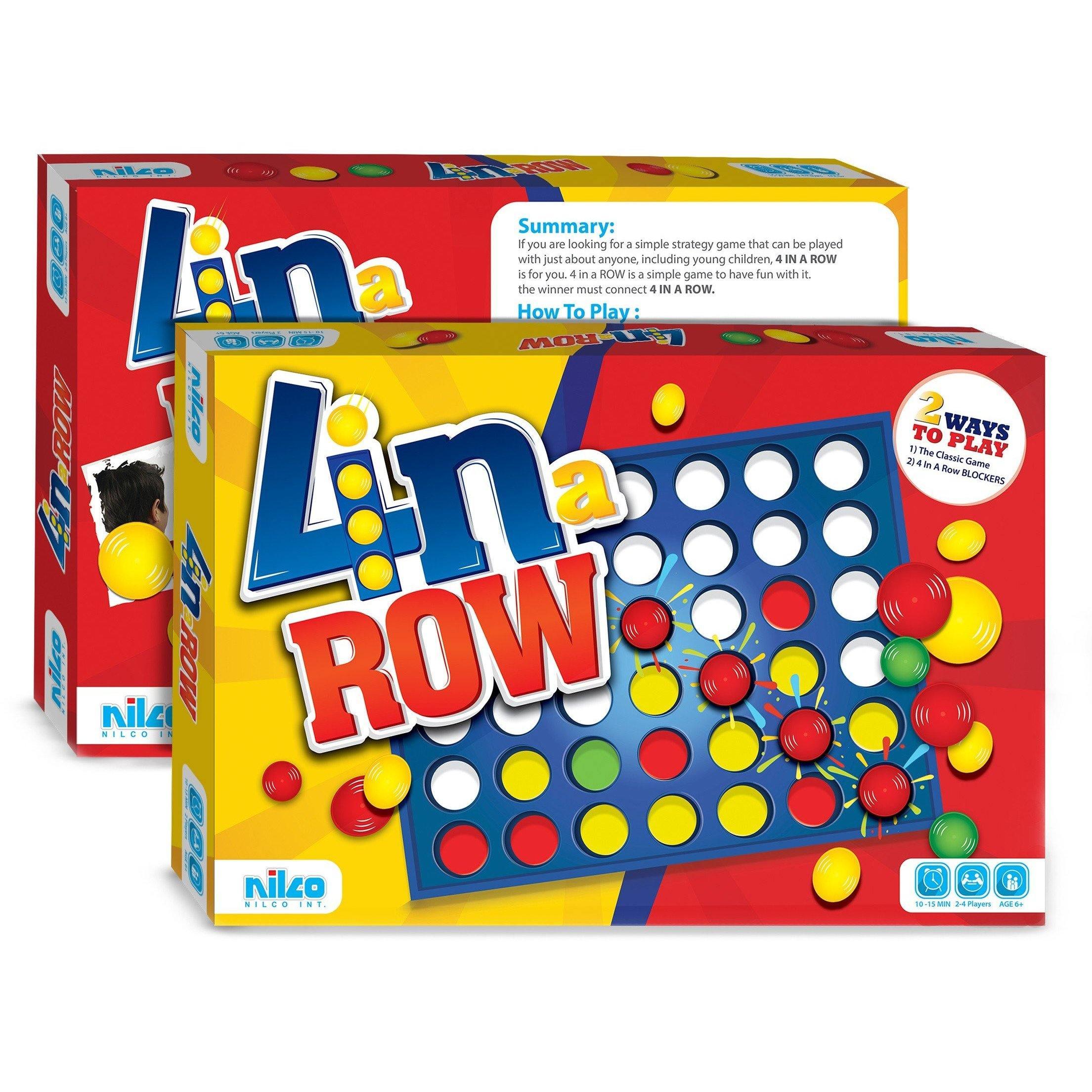 Nilco 4 In A Row Board Game - BumbleToys - 5-7 Years, Card & Board Games, Nilco, Puzzle & Board & Card Games, Unisex