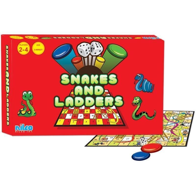 Nilco 5696 Snake And Ladder Board Game - BumbleToys - 5-7 Years, Card & Board Games, Nilco, Puzzle & Board & Card Games, Unisex