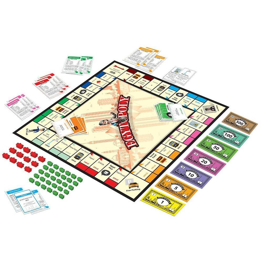Nilco Egytopoly Monopoly Wooden Board Game, English Edition - 25012 - BumbleToys - 8-13 Years, Card & Board Games, Nilco, Unisex
