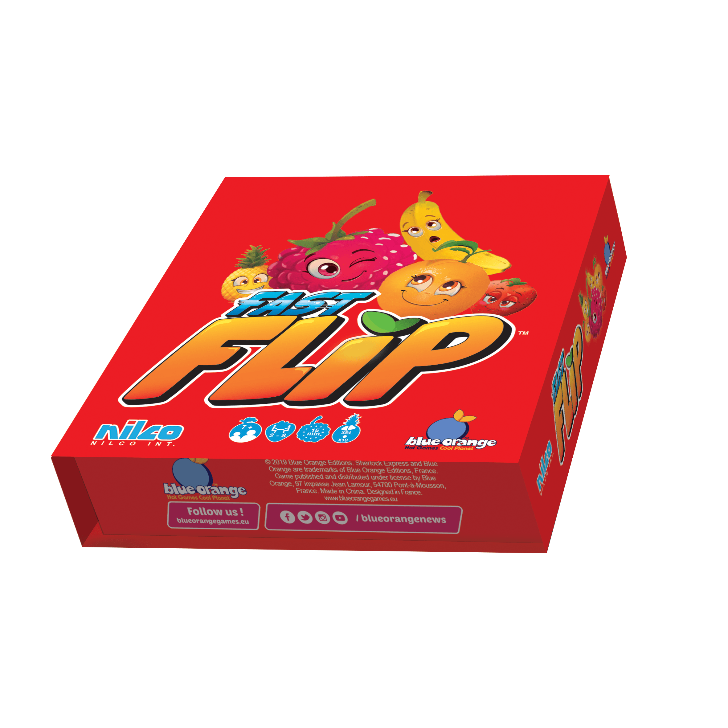 Nilco Flip Fast Blue Orange Card Game - BumbleToys - 8-13 Years, Card & Board Games, Nilco, Puzzle & Board & Card Games, Unisex