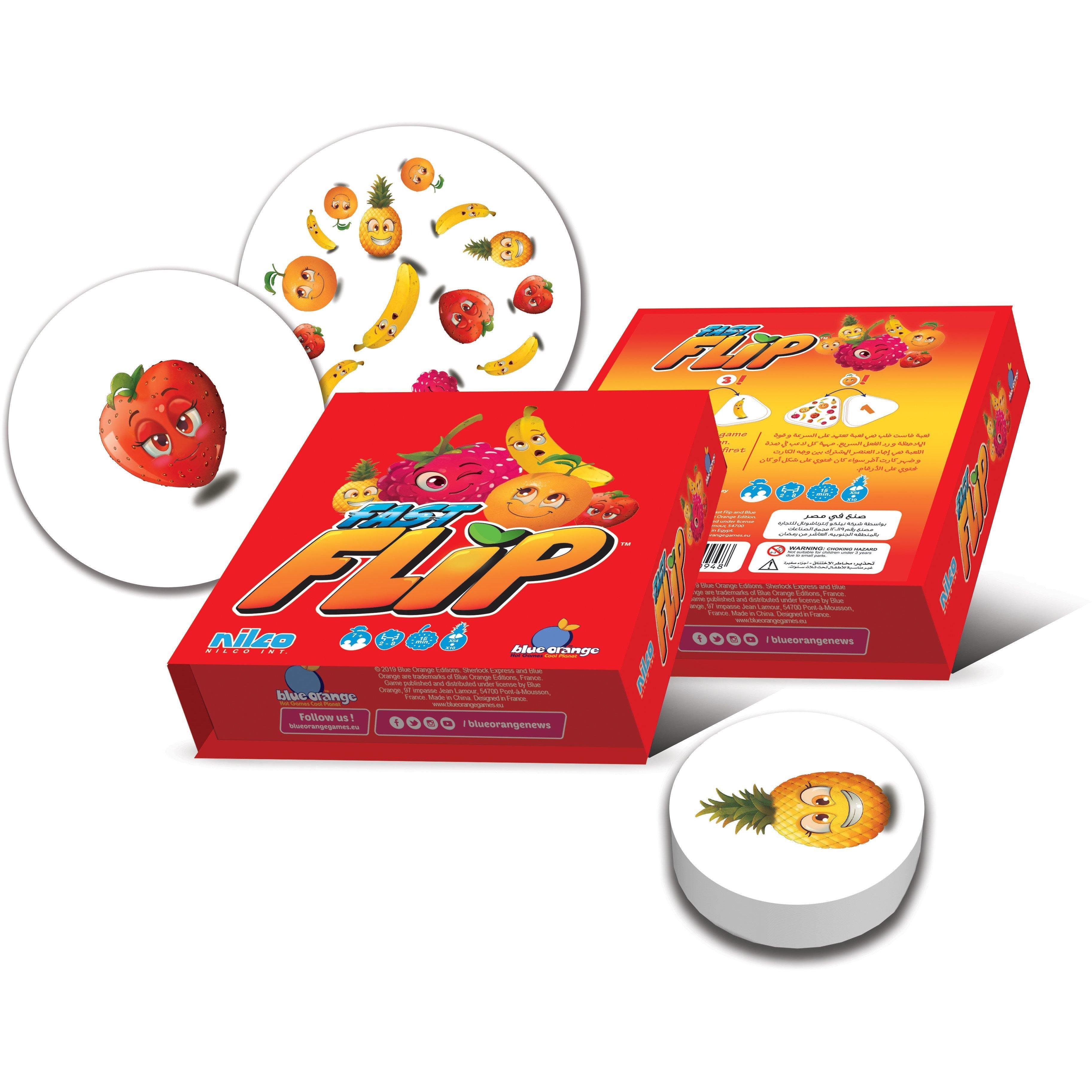 Nilco Flip Fast Blue Orange Card Game - BumbleToys - 8-13 Years, Card & Board Games, Nilco, Puzzle & Board & Card Games, Unisex