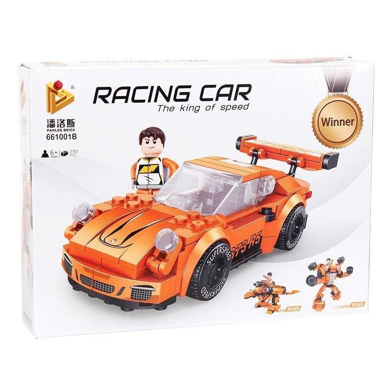 Panlos Brick Racing Car Building Blocks 230 Pieces - BumbleToys - 5-7 Years, Boys, LEGO, Toy Land