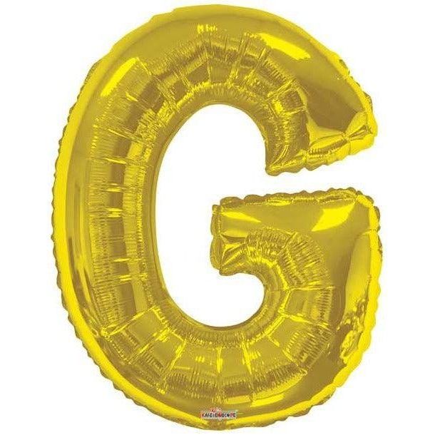Party Time G Letter Foil Gold Balloon - BumbleToys - Balloons, Birthday, Helium, KH, Party Supplies, Unisex