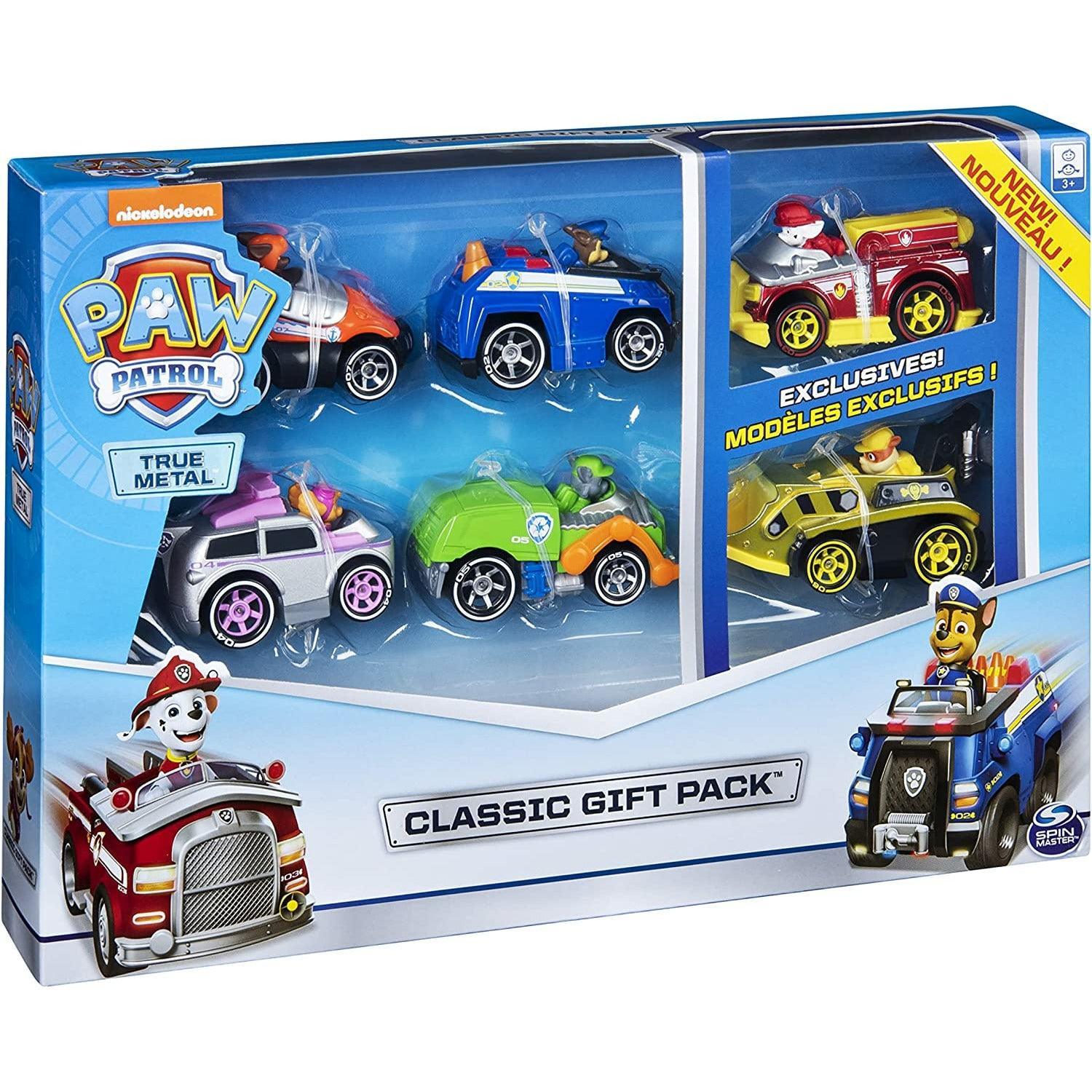 Paw Patrol True Metal Collectible Die-Cast Vehicles, 1:55 Scale Classic Gift Pack of 6 - BumbleToys - 2-4 Years, 5-7 Years, Action Battling, Boys, OXE, Paw Patrol