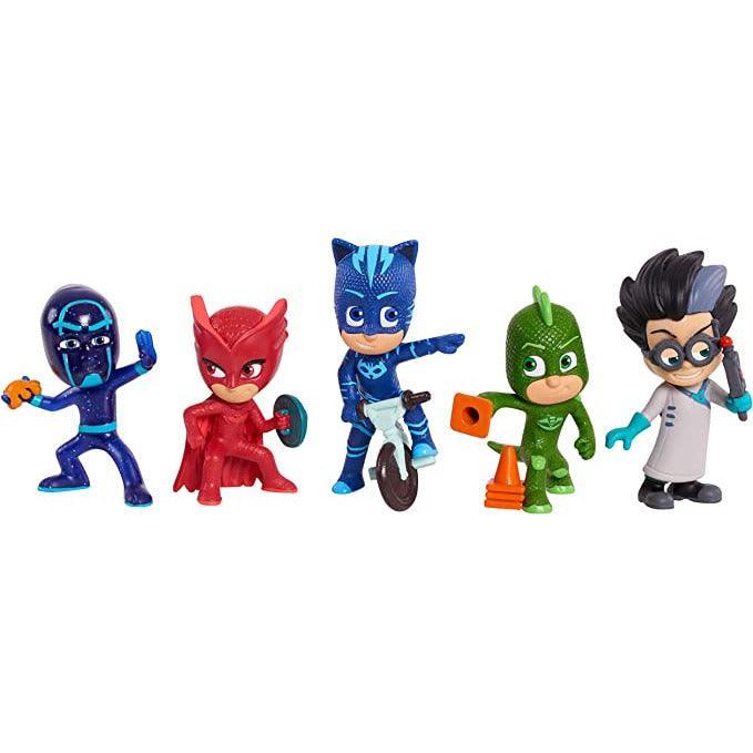 PJ Masks Collectible 5-Piece Figure Set,Catboy, Owlette, Gekko, Romeo, and Night Ninja - BumbleToys - Boys, Girls, Pj Masks