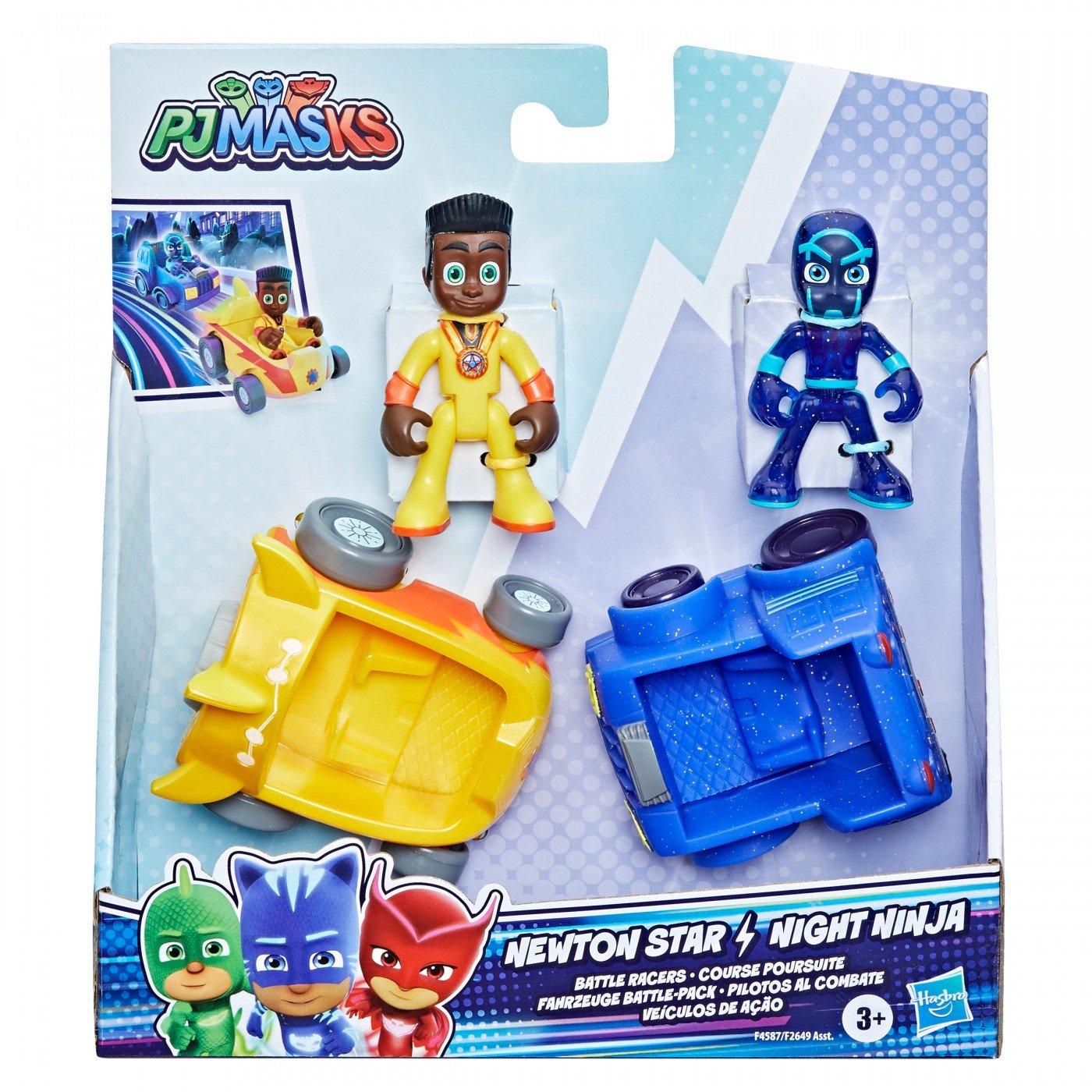 PJ Masks Pilotos Newton Vs Night Ninja Battle Racers Preschool Toy, Vehicle and Action Figure Set for Kids Ages 3 and Up - BumbleToys - 5-7 Years, Action Battling, Boys, Catboy, Funday, Pirate Power, Pj Masks