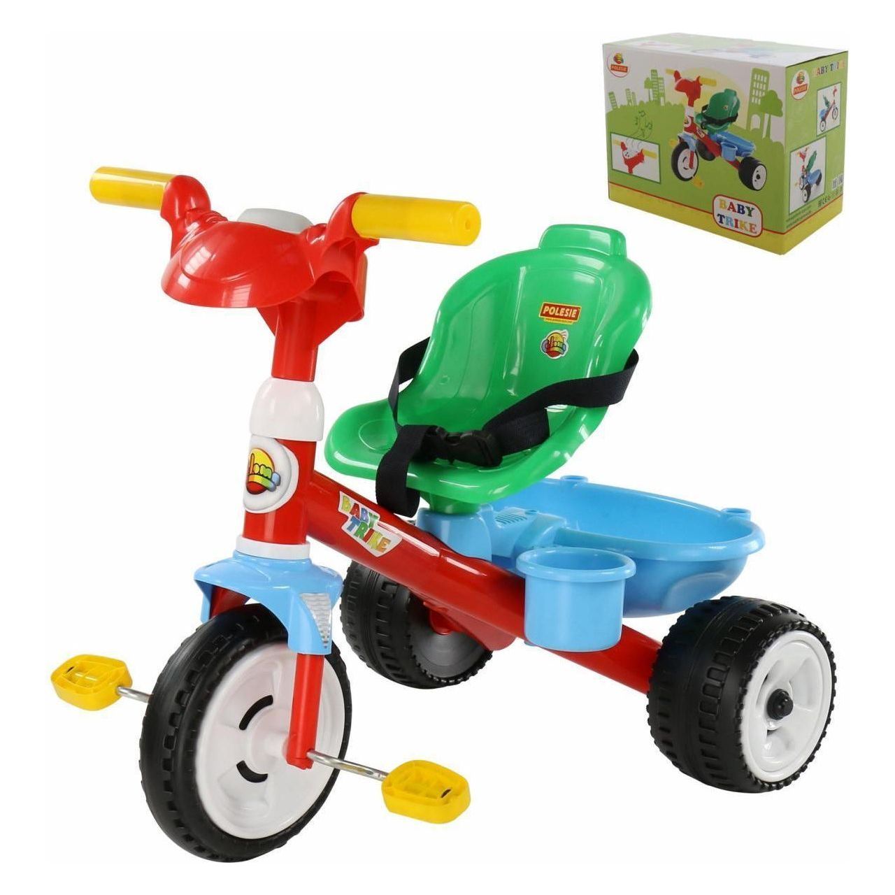 Polesie 66213 Baby Trike With Sound & Straps - BumbleToys - 5-7 Years, Cecil, Pre-Order, Trikes & Wagons, Unisex