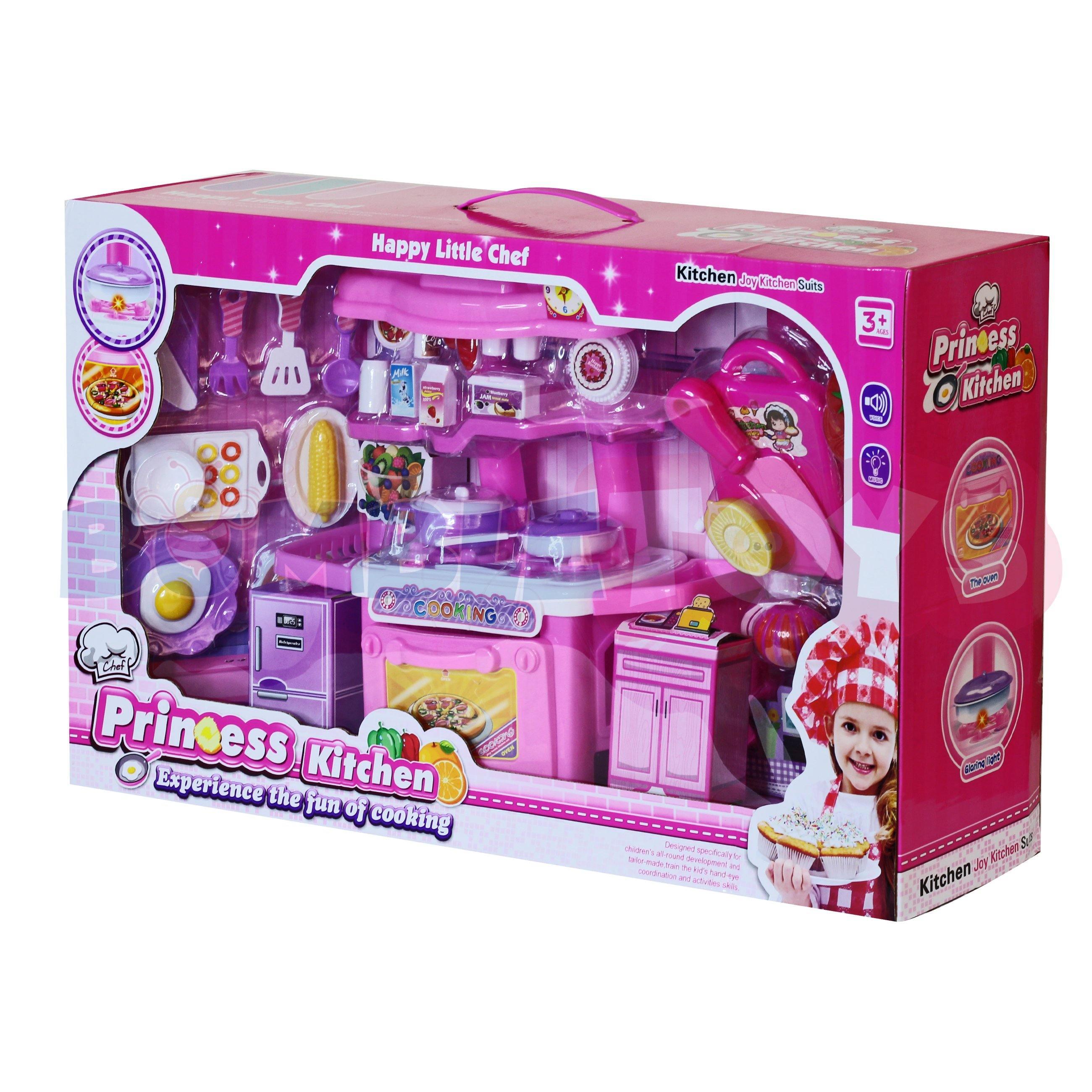 Princess Kitchen Play Set With Light And Sound For Girls - BumbleToys - 5-7 Years, Funday, Girls, Kitchen & Play Sets