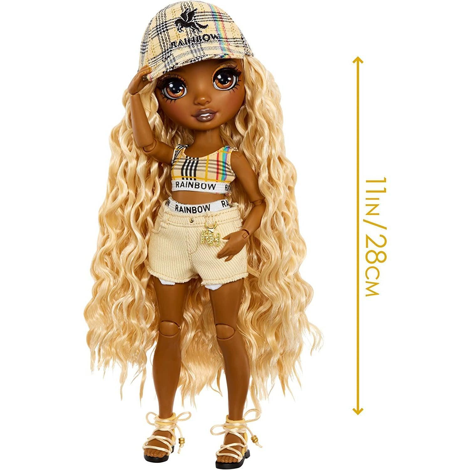 Rainbow High Pacific Coast Harper Dune- Sand (Light Yellow) Fashion Doll with 2 Designer Outfits, Pool Accessories Playset - BumbleToys - 5-7 Years, 8-13 Years, Girls, Makeup, Roleplay, Toy Land