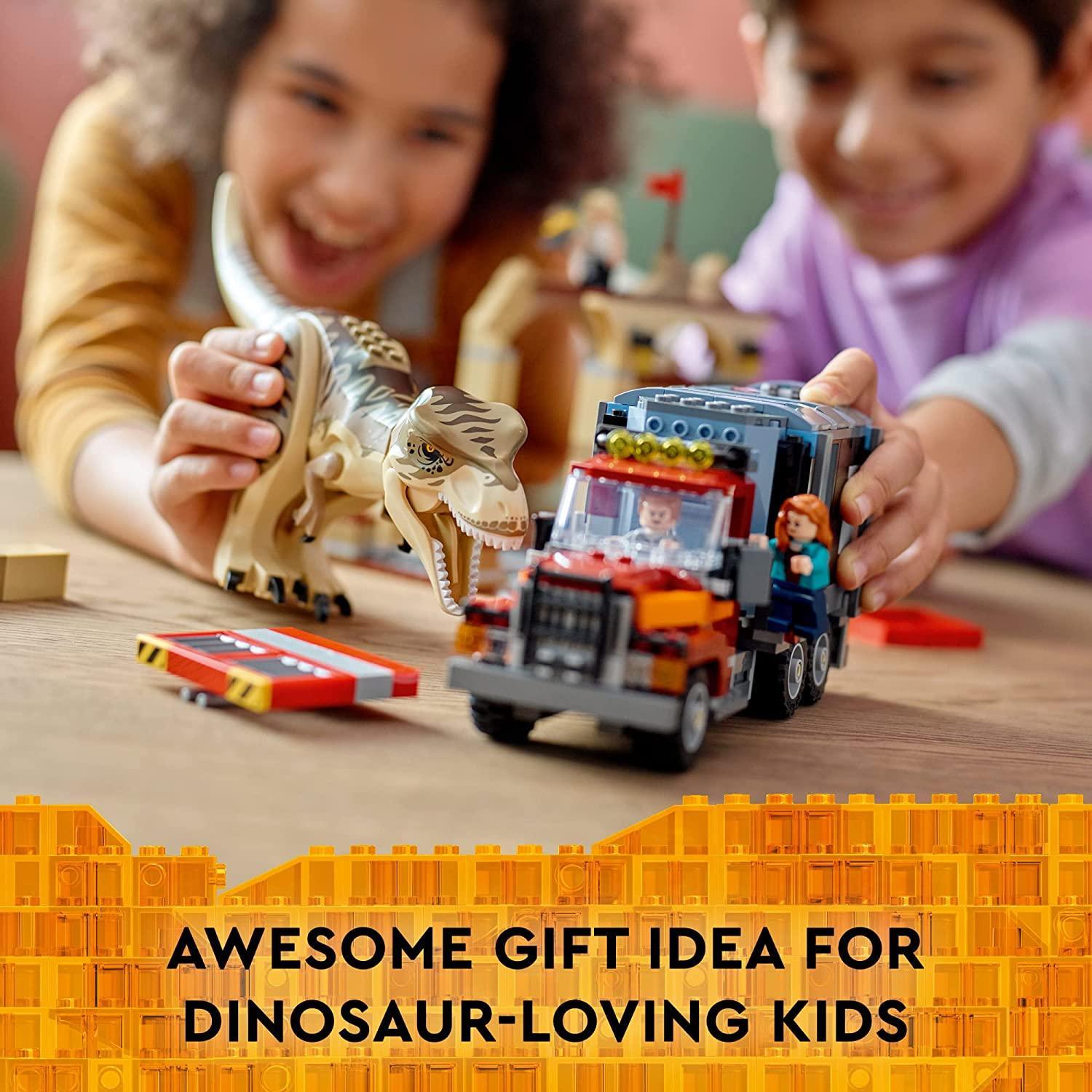 Roll over image to zoom in LEGO Jurassic World T. rex & Atrociraptor Dinosaur Breakout 76948 Building Toy Set for Kids Aged 8 and up (461 Pieces) - BumbleToys - 8+ Years, 8-13 Years, Boys, Jurassic World, LEGO, OXE, Pre-Order