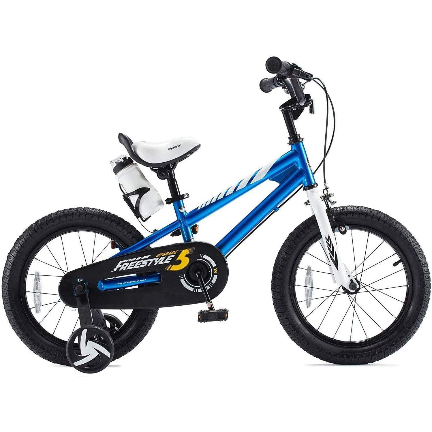 RoyalBaby BMX Freestyle Kids Bike for Boys and Girls, Dual Hand Brakes 16 inch Blue - BumbleToys - 4+ Years, 5-7 Years, Bike, Unisex