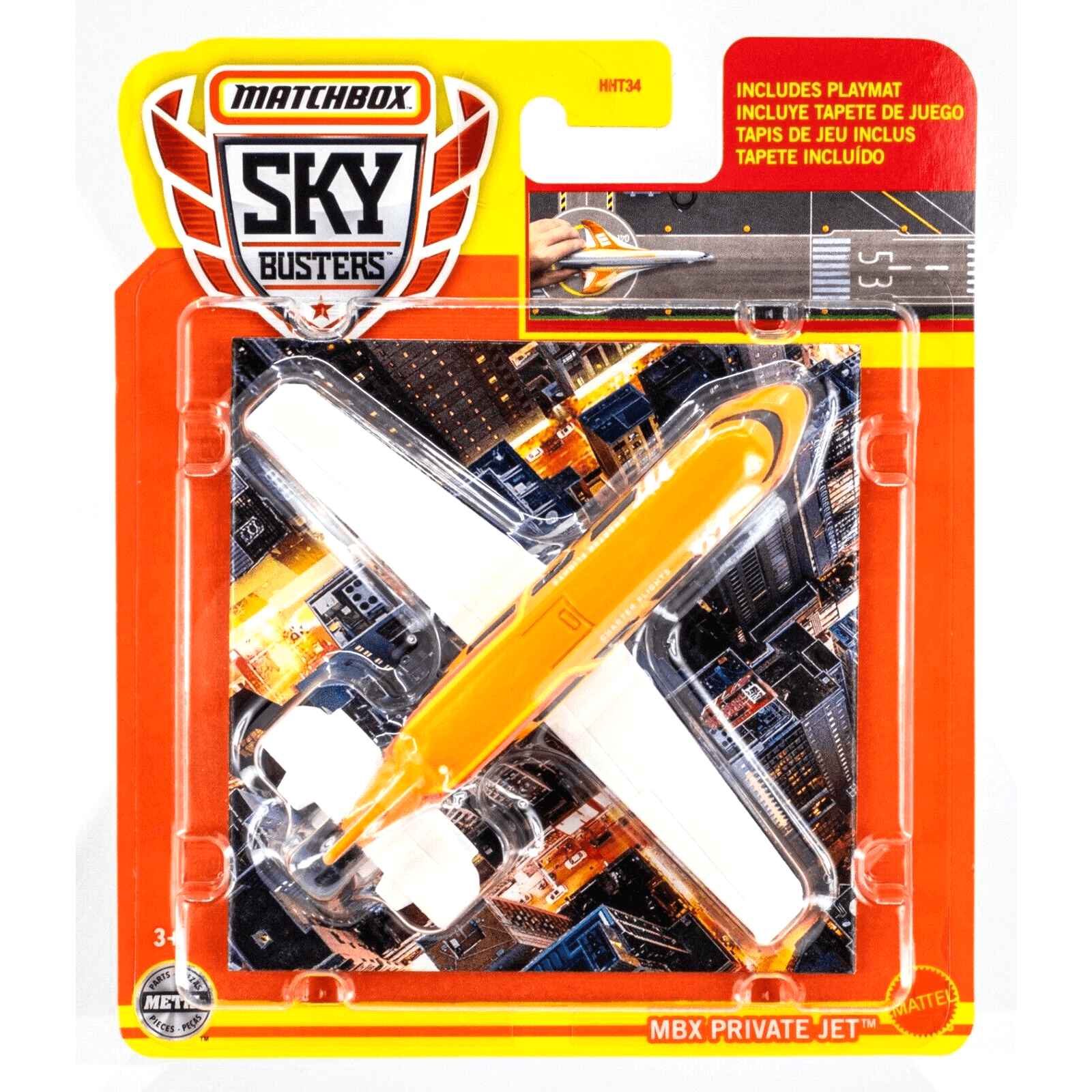 Matchbox 2022 Sky Busters MBX Private Jet ORANGE - BumbleToys - 2-4 Years, 5-7 Years, Boys, Collectible Vehicles, MatchBox, Pre-Order