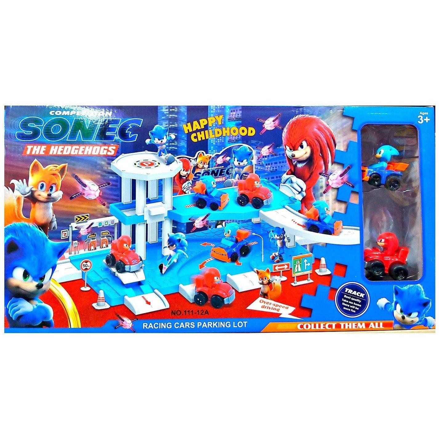 Sonic Racing Car Parking Lot Play Set - BumbleToys - 5-7 Years, Boys, Sonic, Toy Land, Tracks & Garages