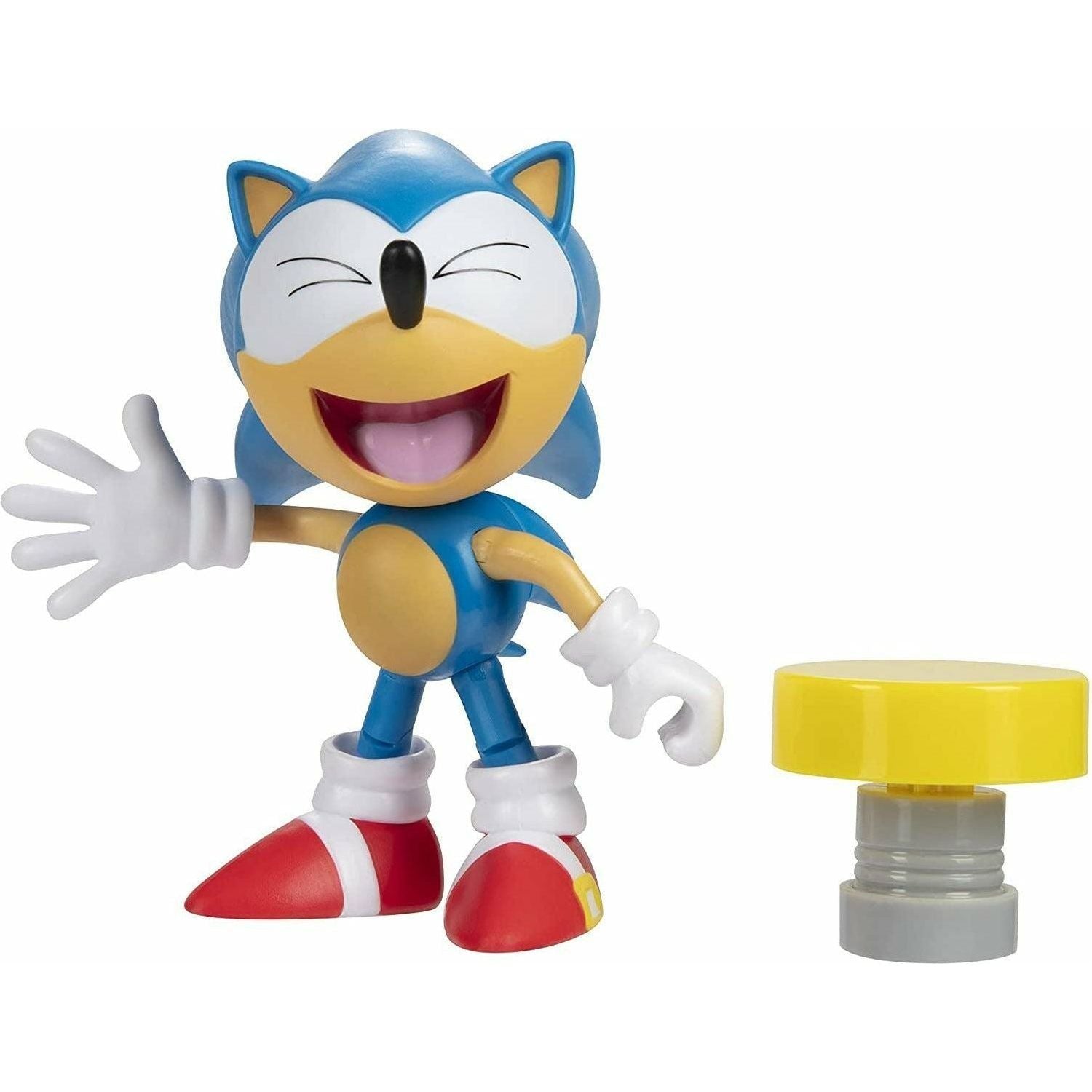 Sonic The Hedgehog 4-Inch Action Figure Classic Sonic with Spring Collectible Toy - BumbleToys - 5-7 Years, 8-13 Years, Boys, OXE, Pre-Order, Sonic