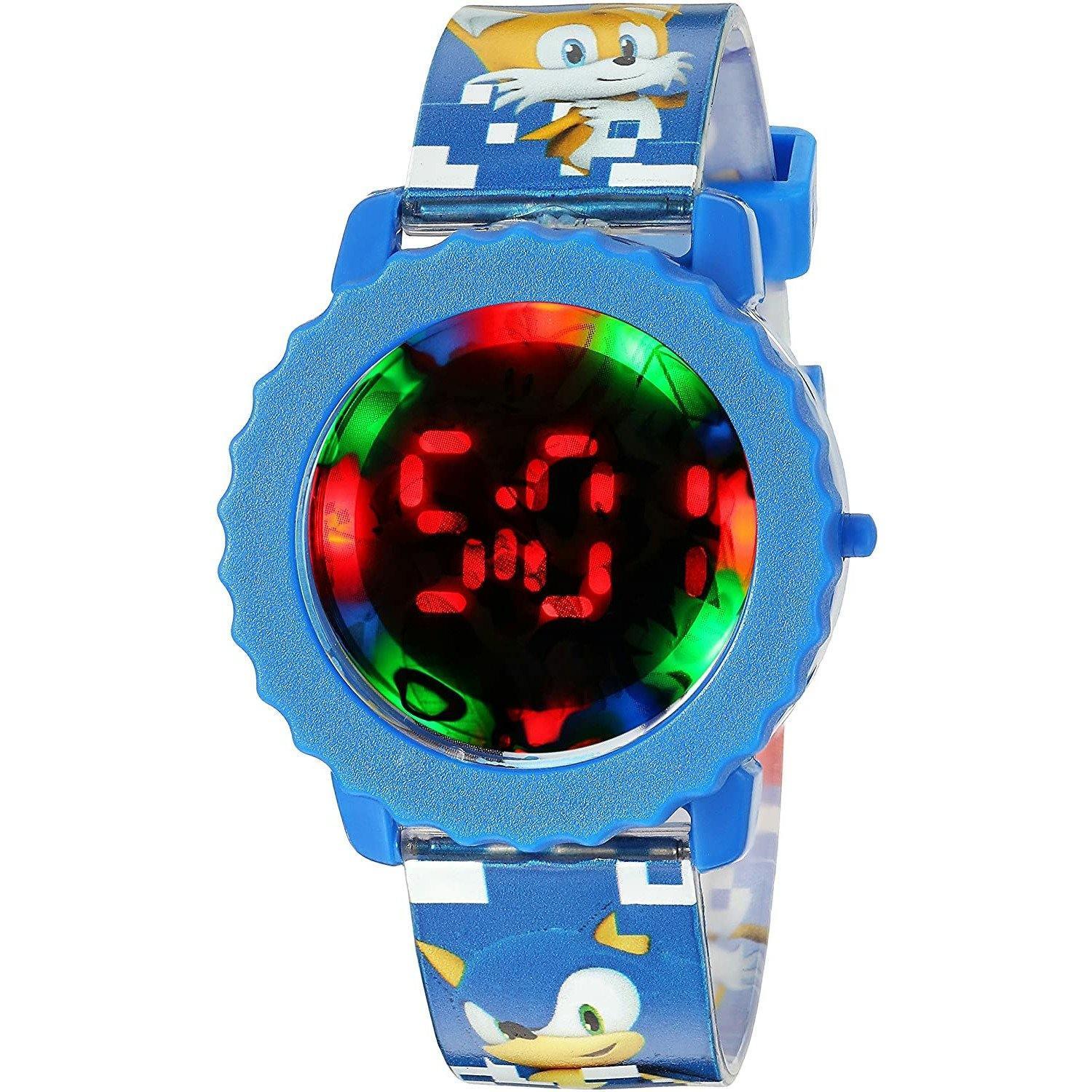 Sonic the Hedgehog Kid's Quartz Watch with Plastic Strap, Blue, (Model: SNC4028) - BumbleToys - 5-7 Years, Boys, OXE, Pre-Order, Sonic, Wrist Watches