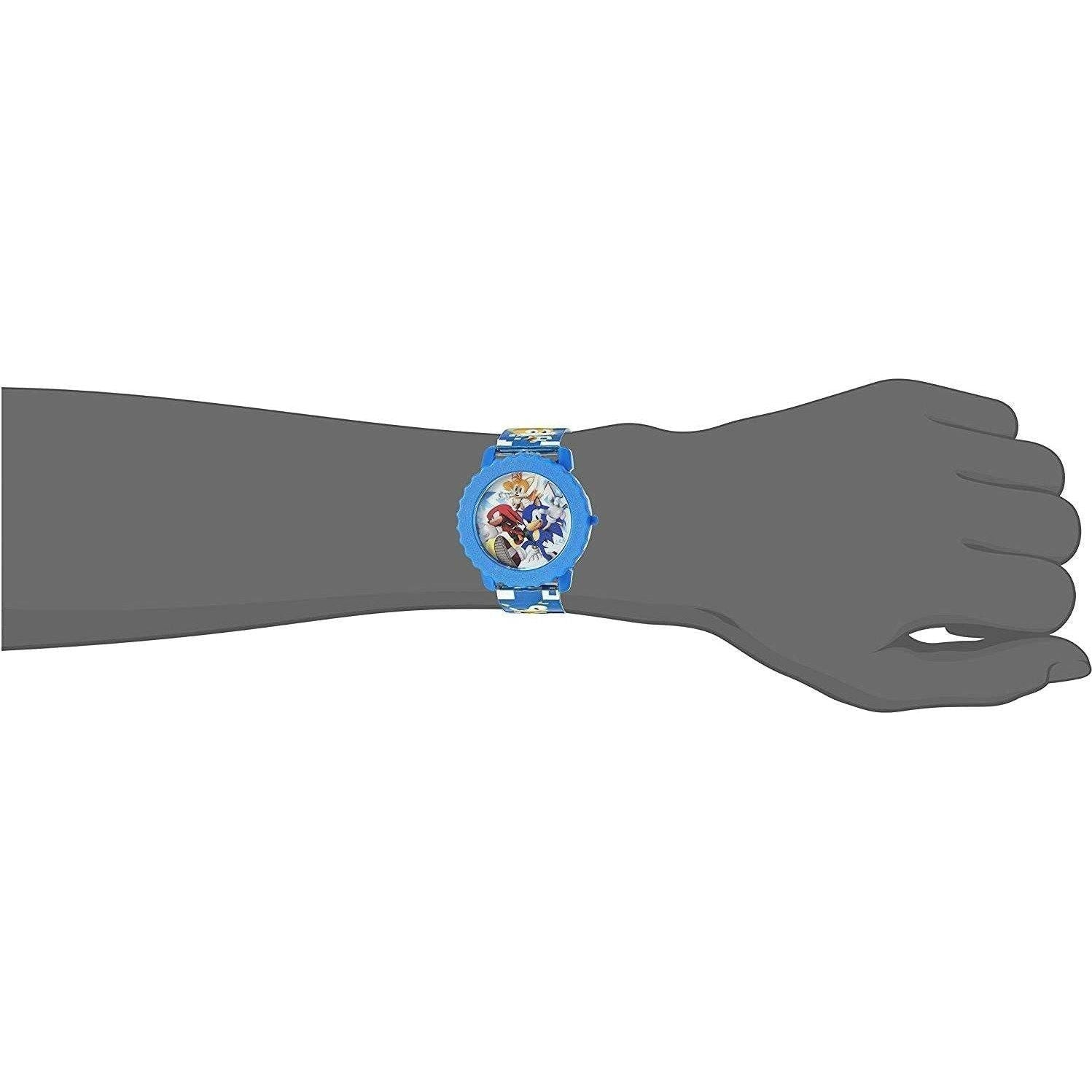 Sonic the Hedgehog Kid's Quartz Watch with Plastic Strap, Blue, (Model: SNC4028) - BumbleToys - 5-7 Years, Boys, OXE, Pre-Order, Sonic, Wrist Watches