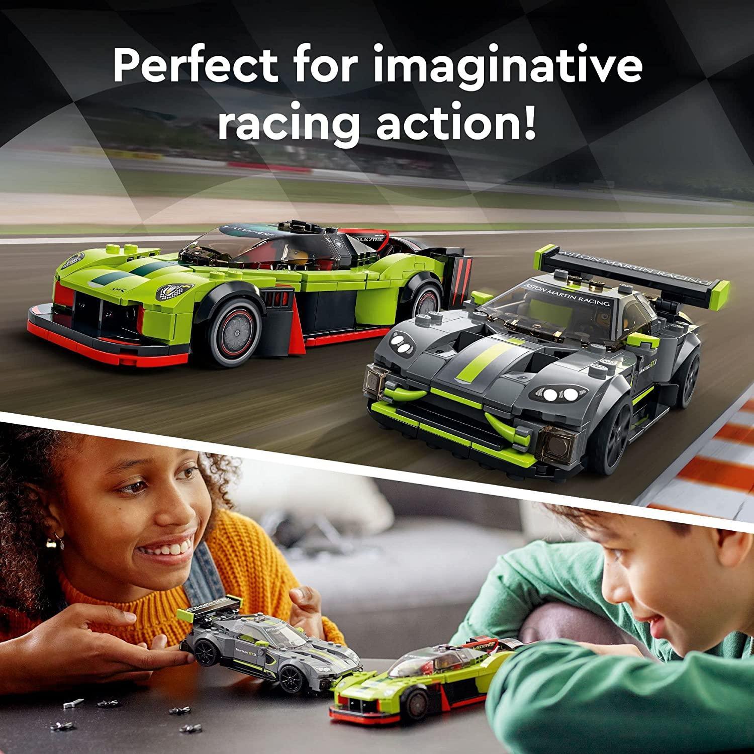 Speed 76910 Champions Aston Martin Valkyrie AMR Pro and Aston Martin GT3 Vantage 592 Pieces - BumbleToys - 8+ Years, 8-13 Years, Boys, LEGO, OXE, Pre-Order