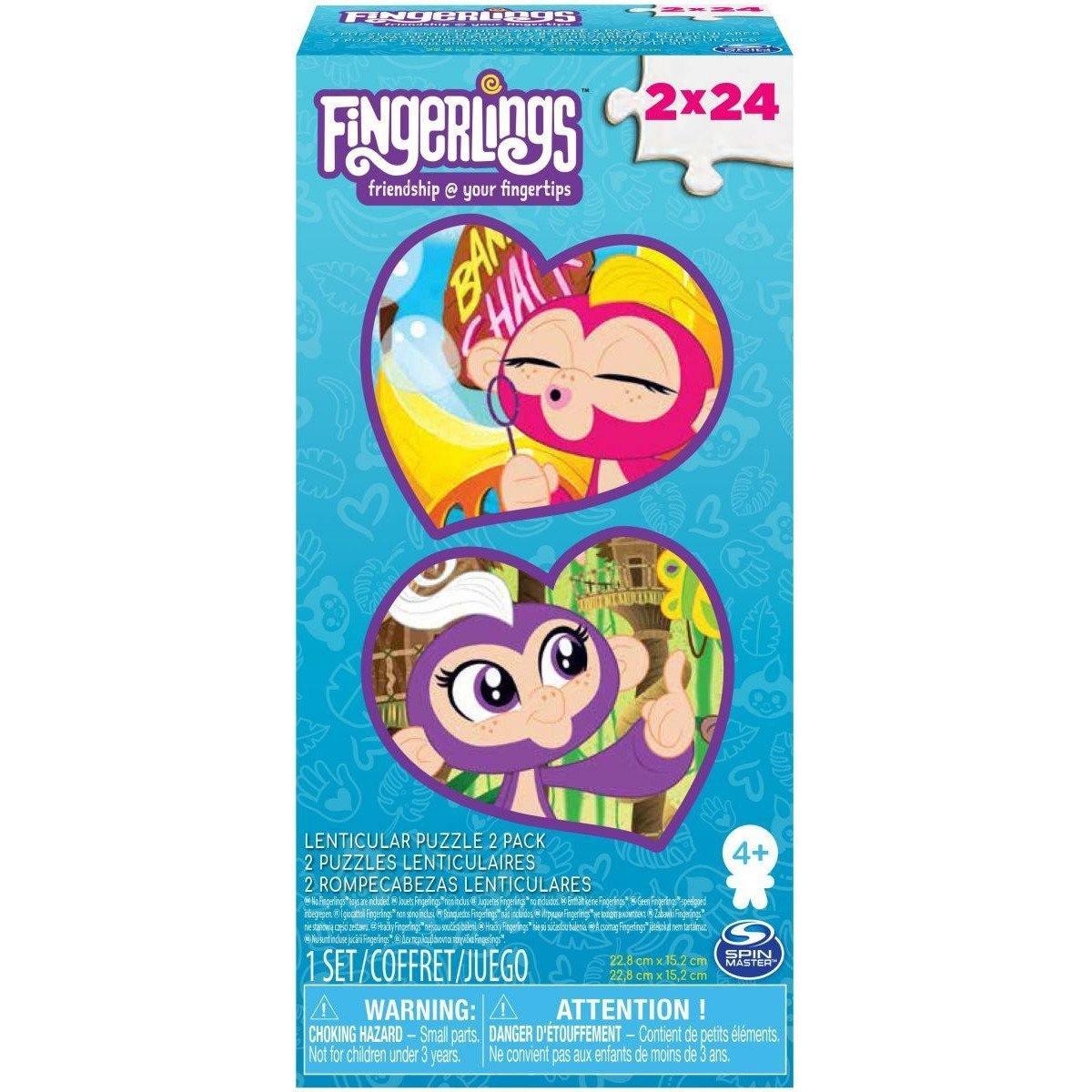 Spin Master Fingerlings Lenticular Puzzle 2 x 24 PCs - BumbleToys - 5-7 Years, Arabic Triangle Trading, Fingerlings, Puzzle & Board & Card Games, Puzzles & Jigsaws, Unisex