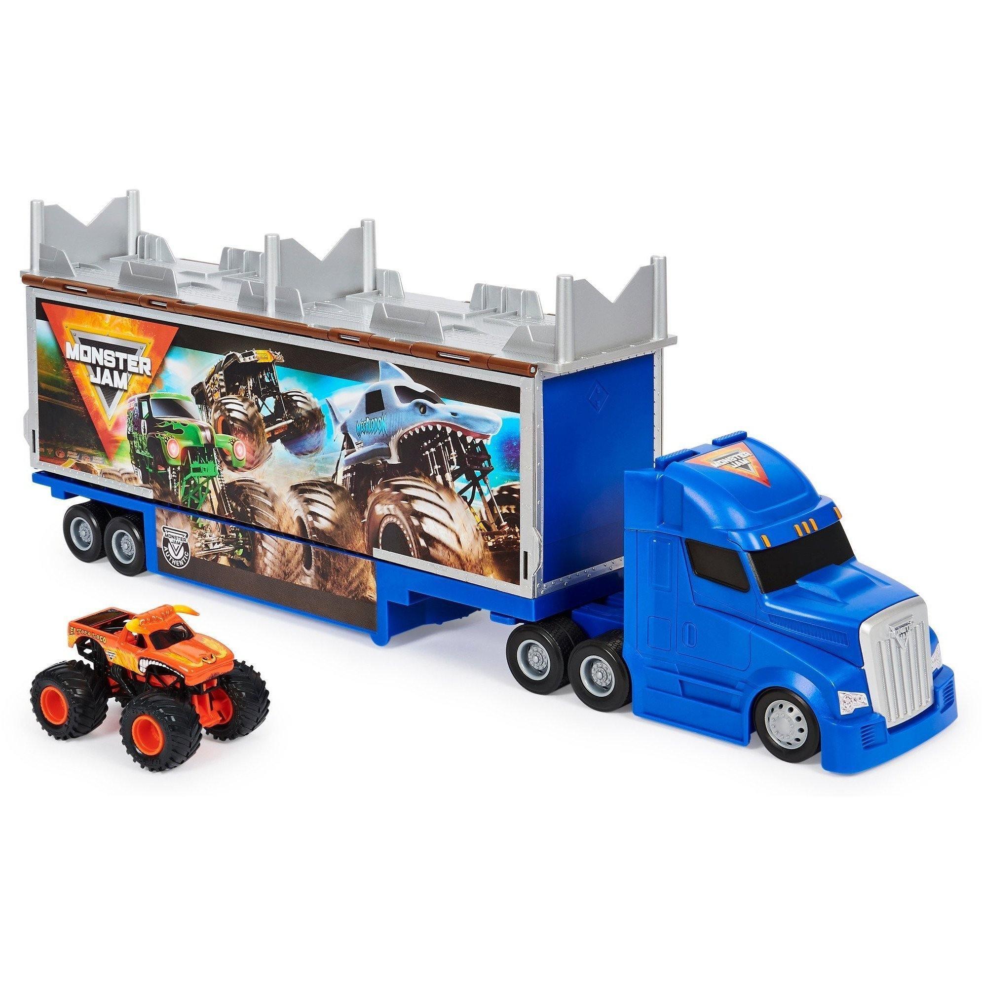 Spin Master Monster Jam 2 In 1 Transforming Hauler Playset - BumbleToys - 5-7 Years, Arabic Triangle Trading, Boys, Monster Jam, Moster Jam, Vehicles & Play Sets