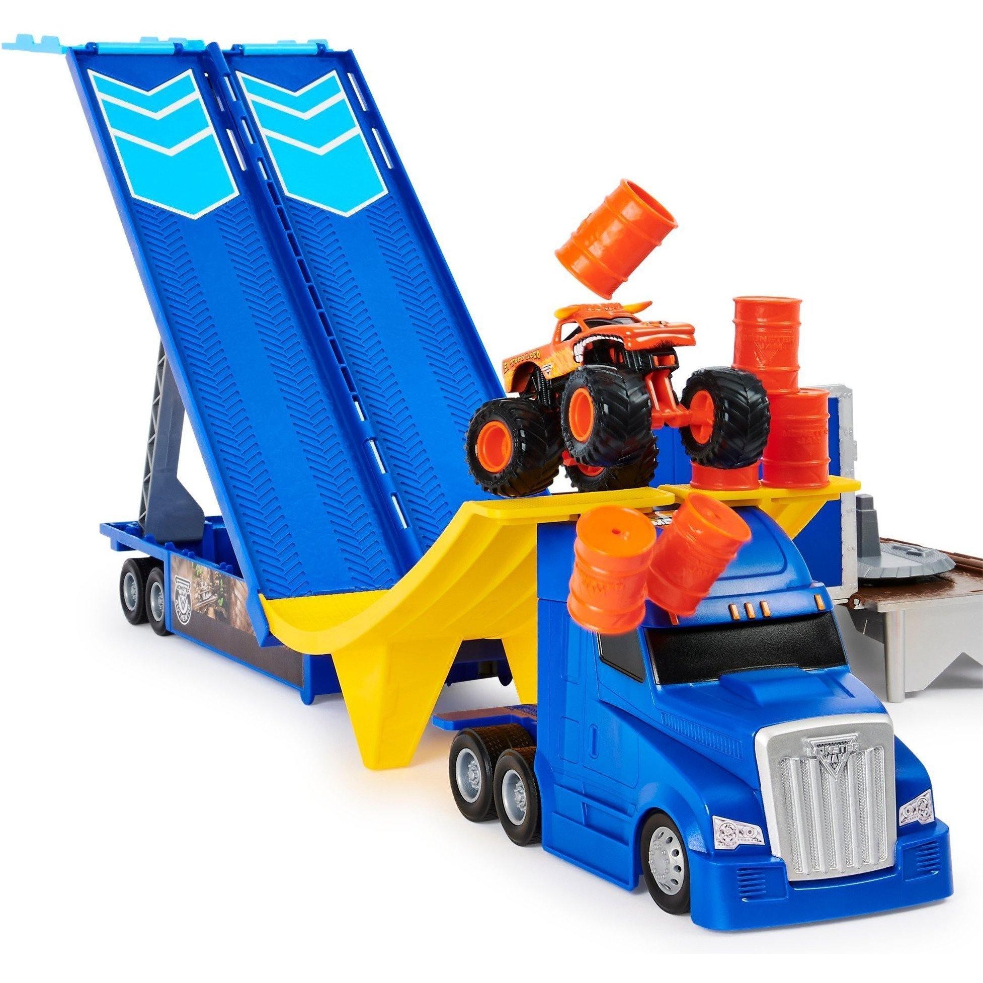 Spin Master Monster Jam 2 In 1 Transforming Hauler Playset - BumbleToys - 5-7 Years, Arabic Triangle Trading, Boys, Monster Jam, Moster Jam, Vehicles & Play Sets