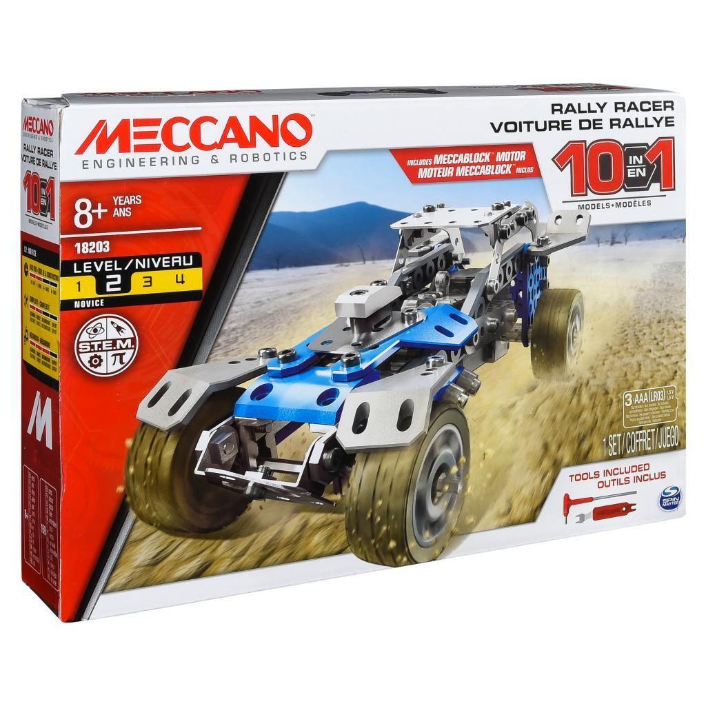 Spin Master STEM 10 In 1 Meccano - Rally Racer - BumbleToys - 8-13 Years, Arabic Triangle Trading, Boys, Meccano