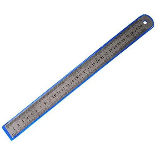 Steel Ruler (30cm, Silver) - BumbleToys - School Supplies