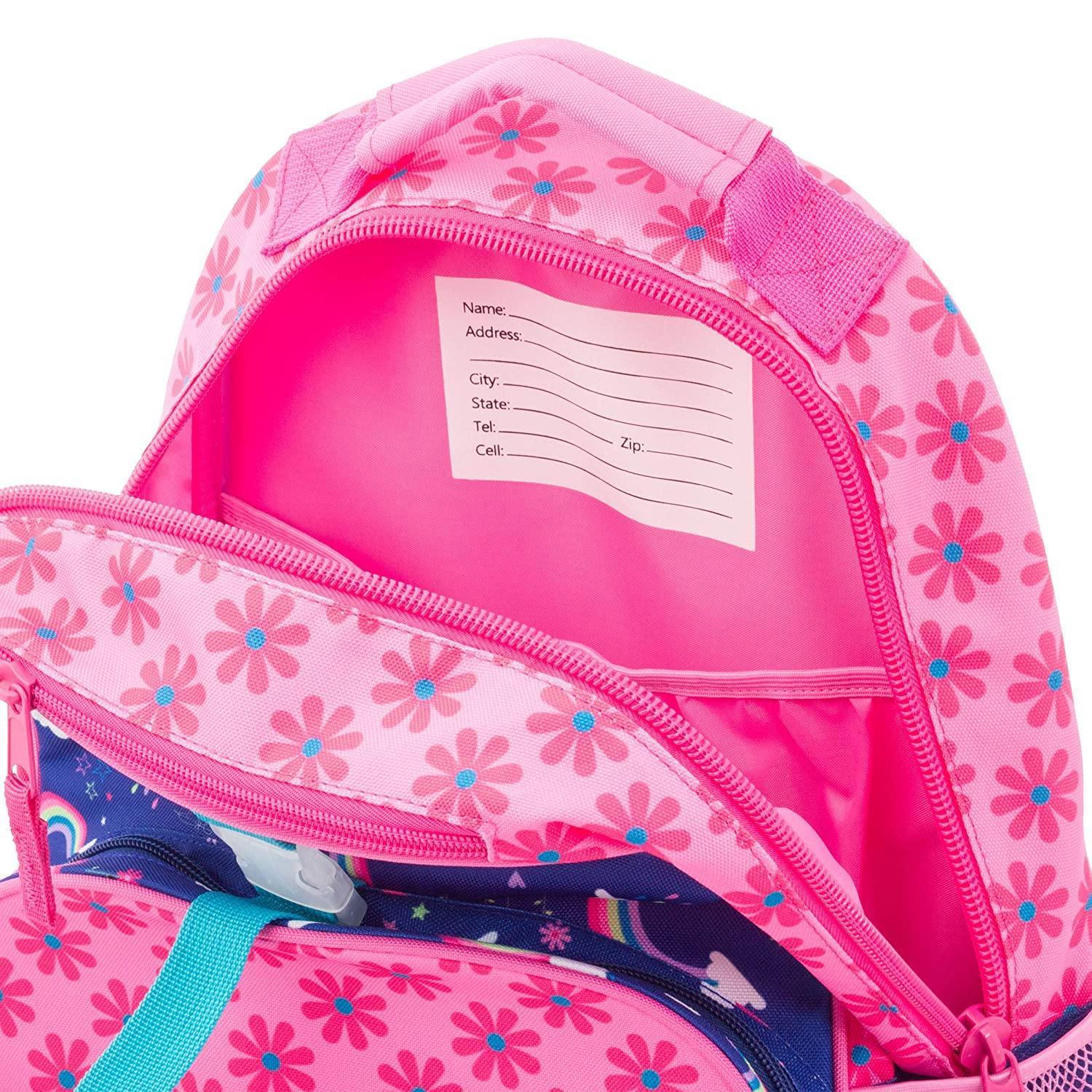 Stephen Joseph All Over Print 16 inch Backpack Rainbow - BumbleToys - 5-7 Years, Backpack, Cecil, Girls, Pre-Order, School Supplies