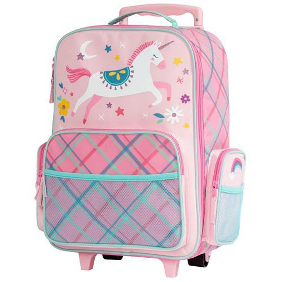 Stephen Joseph Classic Rolling Luggage 18 inch Pink Unicorn - BumbleToys - 5-7 Years, Backpack, Cecil, Girls, Pre-Order, School Supplies