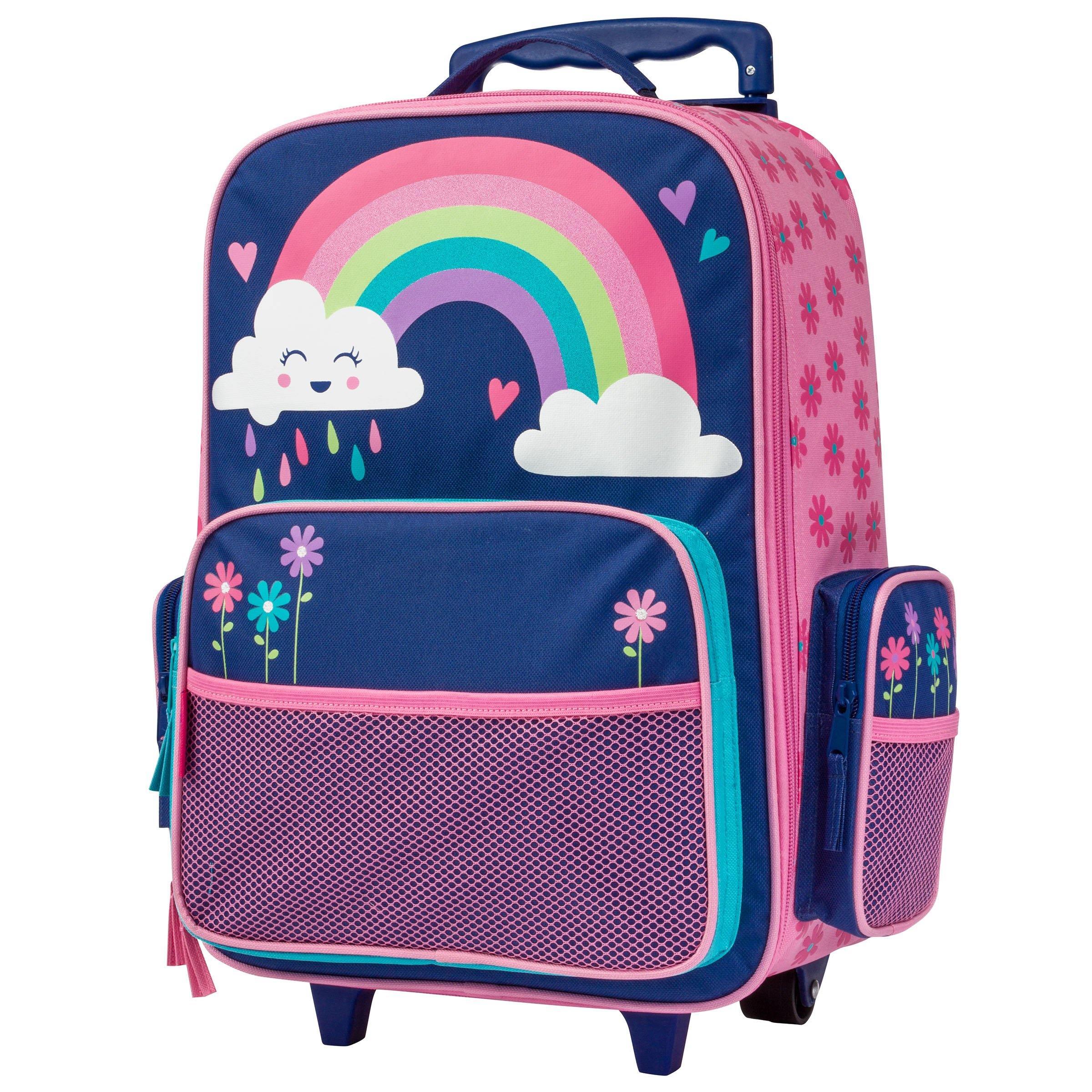 Stephen Joseph Classic Rolling Luggage 18 inch Rainbow - BumbleToys - 5-7 Years, Backpack, Cecil, Girls, Pre-Order, School Supplies