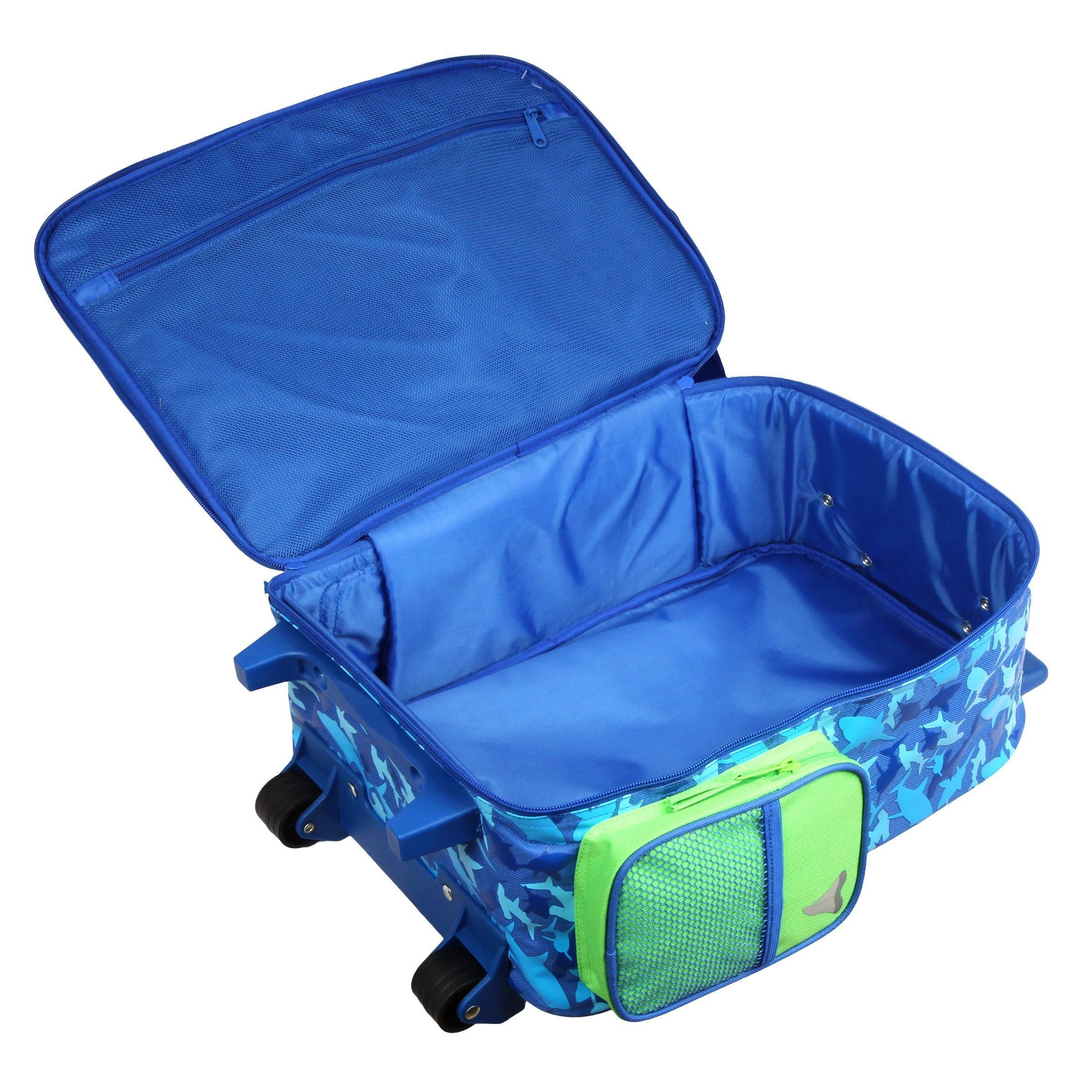 Stephen Joseph Classic Rolling Luggage 18 inch Shark - BumbleToys - 5-7 Years, Backpack, Boys, Cecil, Pre-Order, School Supplies, Stephen Joseph 2023