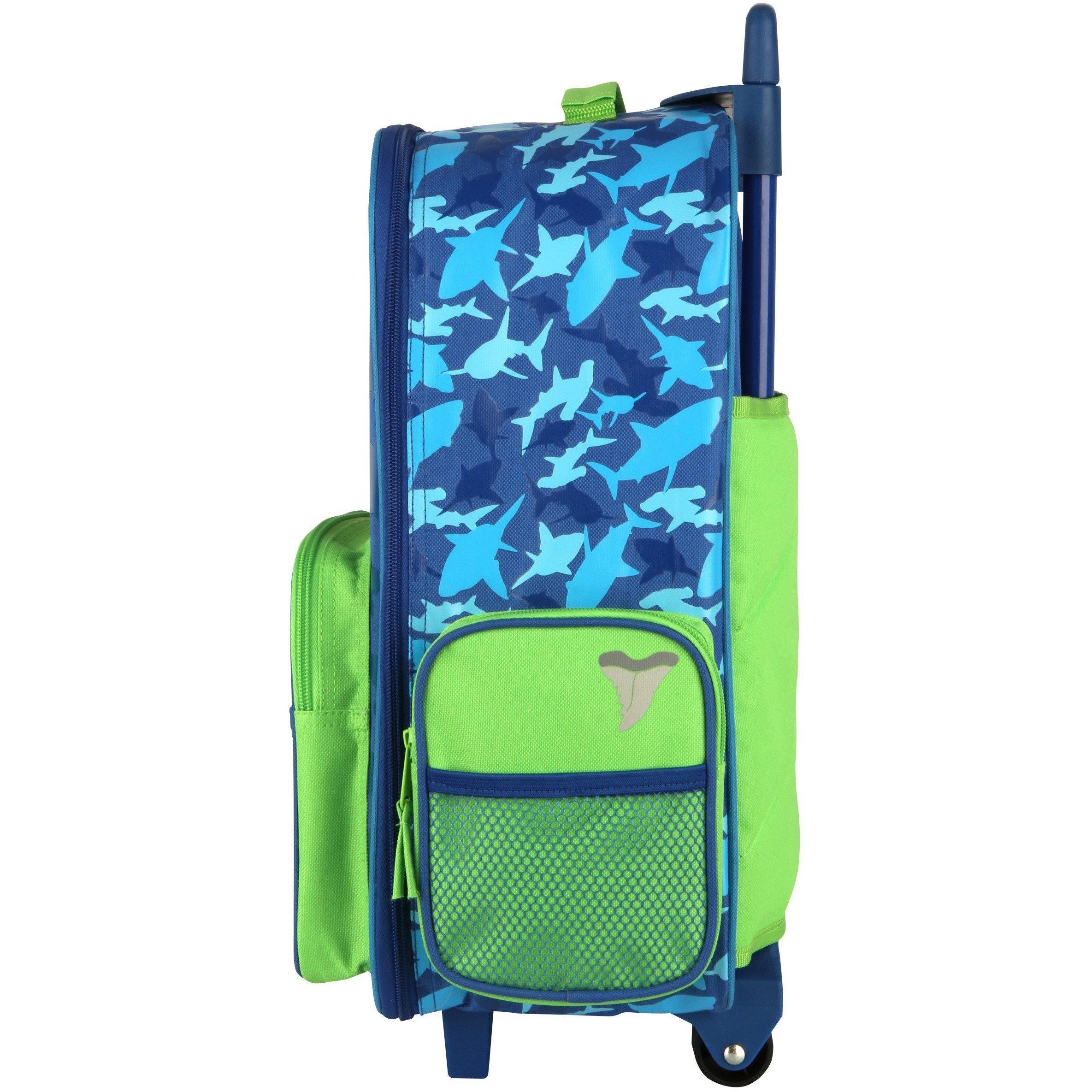 Stephen Joseph Classic Rolling Luggage 18 inch Shark - BumbleToys - 5-7 Years, Backpack, Boys, Cecil, Pre-Order, School Supplies, Stephen Joseph 2023