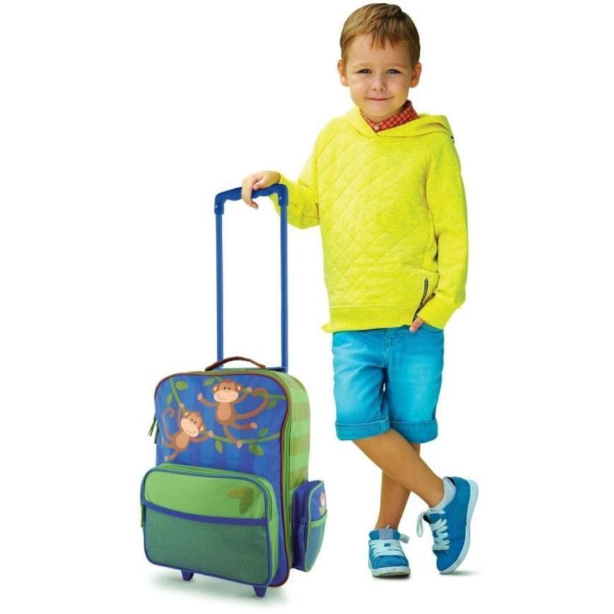 Stephen Joseph Classic Rolling Luggage Monkey - BumbleToys - 5-7 Years, Backpack, Boys, Cecil, Pre-Order, School Supplies, Stephen Joseph 2023