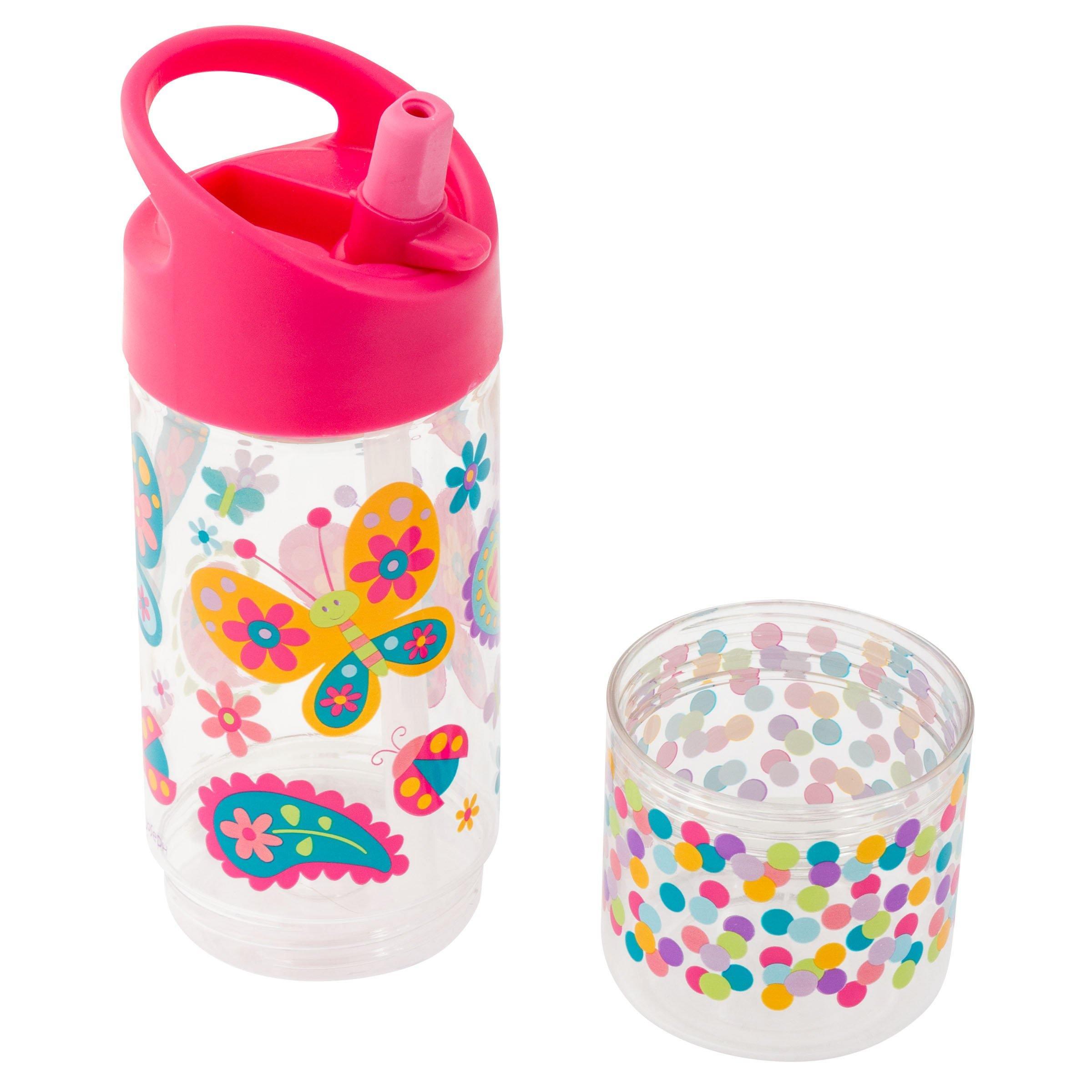 Stephen Joseph Sip And Snack Butterfly Water Bottle - BumbleToys - 5-7 Years, Cecil, Girls, Pre-Order, School Supplies, Water Bottle