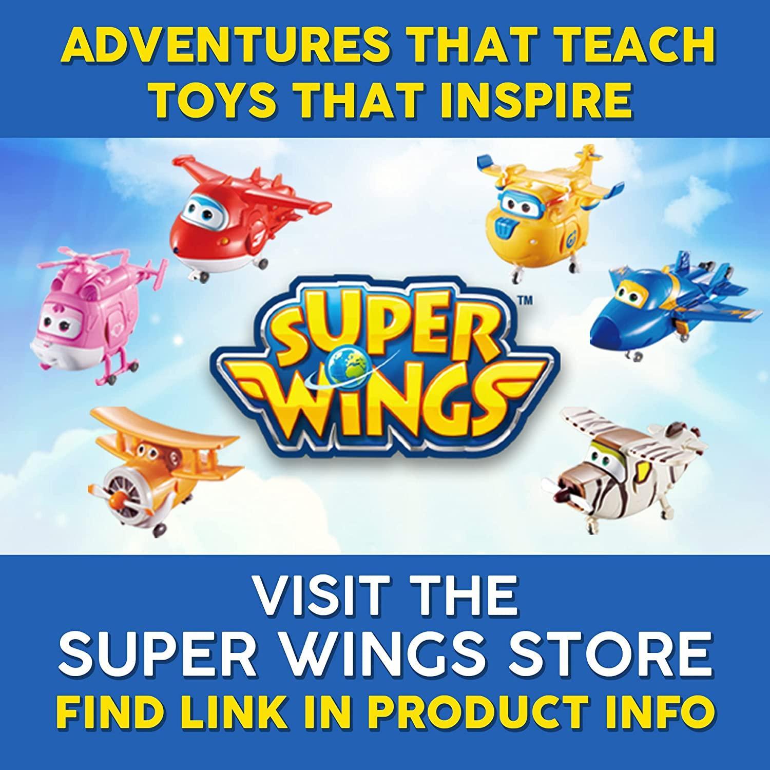 super wings spielzeug set Super Wings 2" Transform-a-Bot 4-Pack, Supercharged Paul, Dizzy, Golde