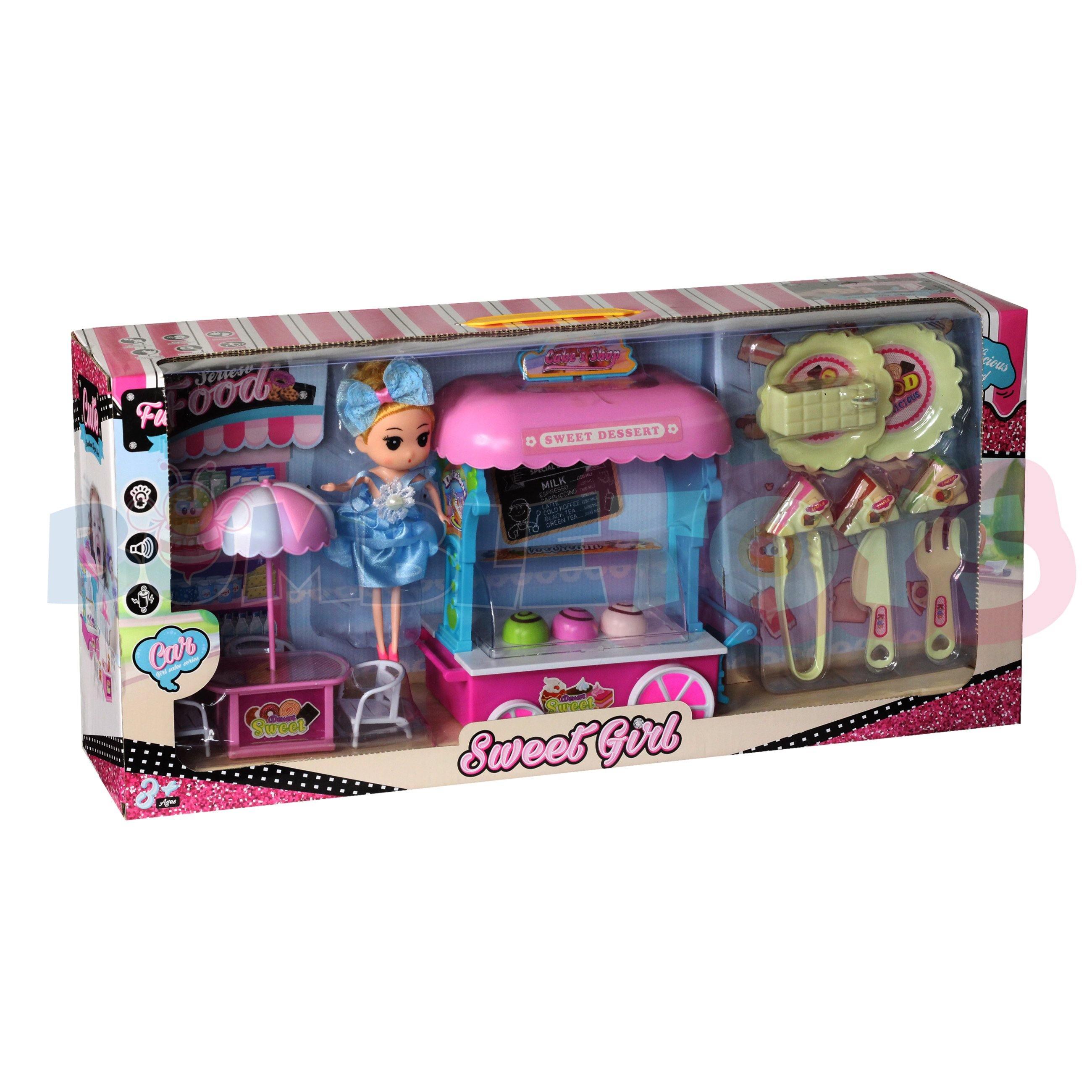 Sweet Girl Dessert Cake's Shop With Light And Sound - BumbleToys - 5-7 Years, Girls, Roleplay, Toy House