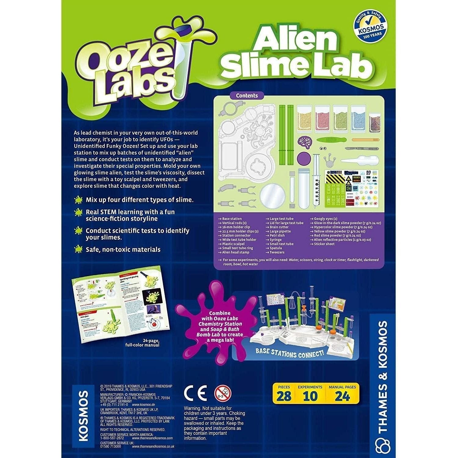 Thames & Kosmos Ooze Labs: Alien Slime Lab Science Experiment Kit & Lab Setup, 10 Experiments with Slime - BumbleToys - 6+ Years, Boys, Girls, Science, Slime & Putty Toys