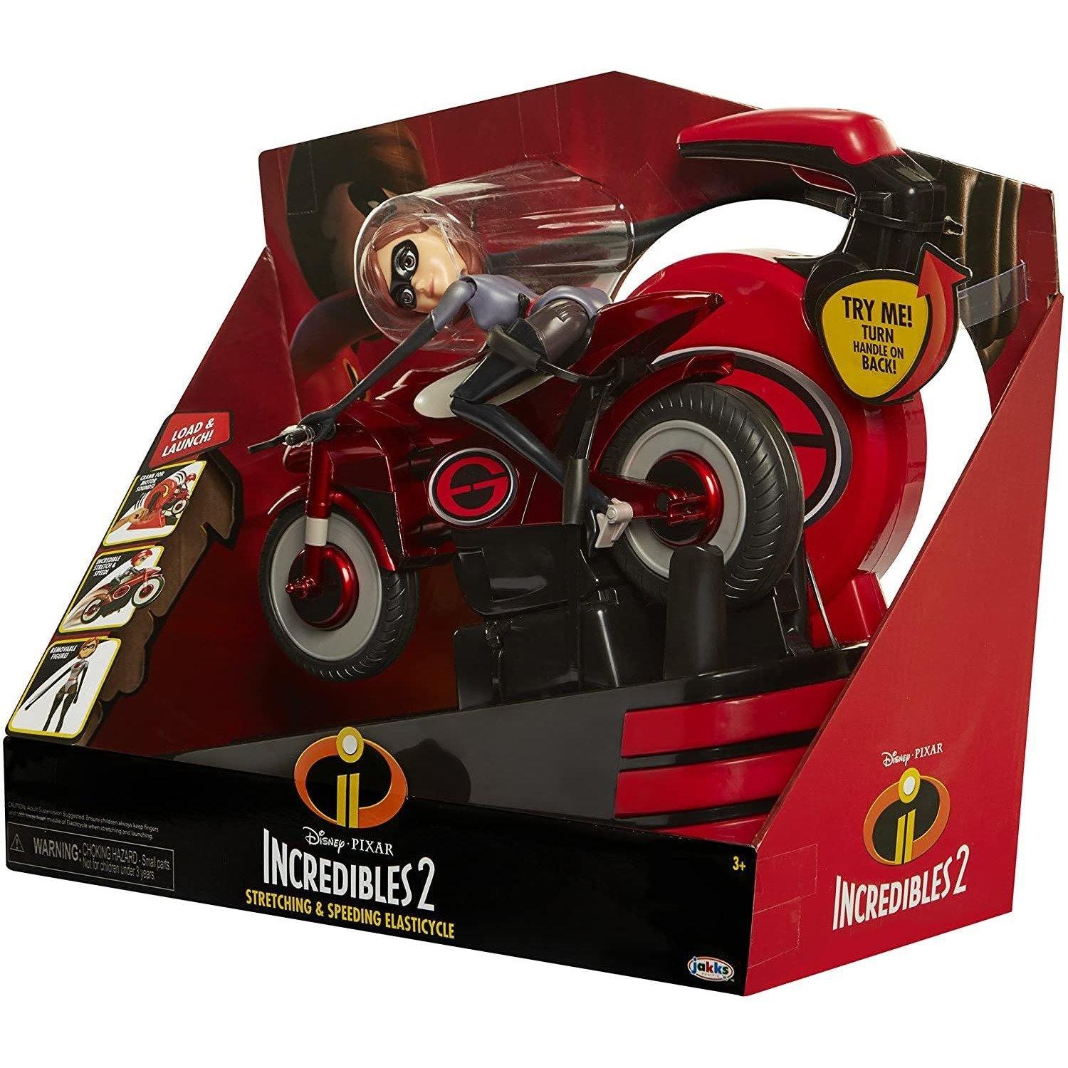 The Incredibles 2 Speeding Elasticycle Playset with Removable Elastigirl Figure - BumbleToys - 4+ Years, Boys, Clearance, Girls, Incre, Incredibles
