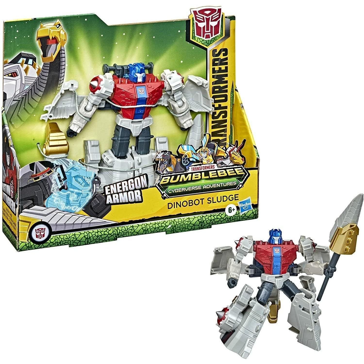Transformers Bumblebee Cyberverse Adventures Dinobots Unite Ultra Class Dinobot Sludge Energon Armor - BumbleToys - 8+ Years, Boys, Figures, OXE, Pre-Order, Transformers
