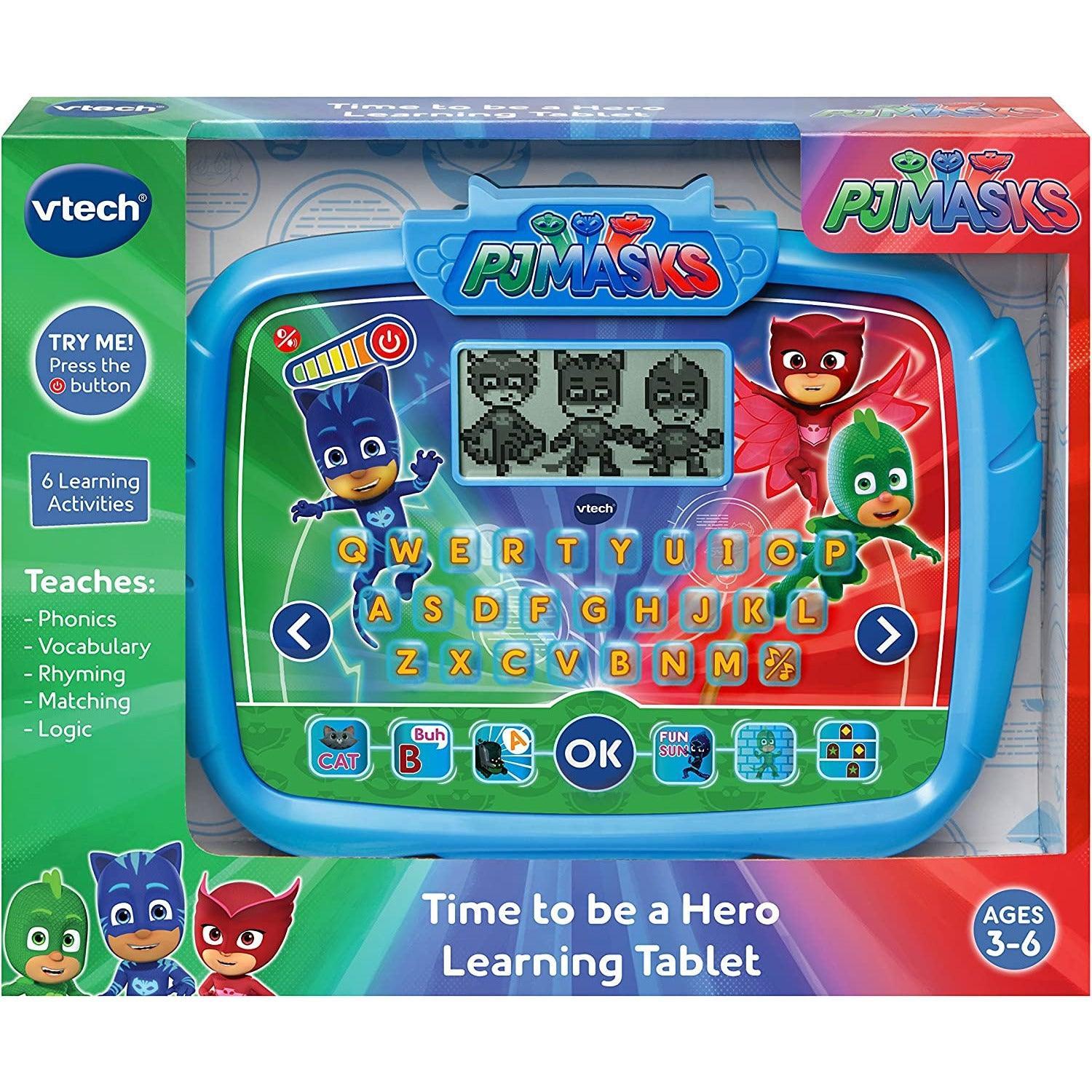 VTech PJ Masks Time to Be A Hero Learning Tablet, Blue - BumbleToys - 5-7 Years, 6+ Years, Boys, Girls, Pj Masks
