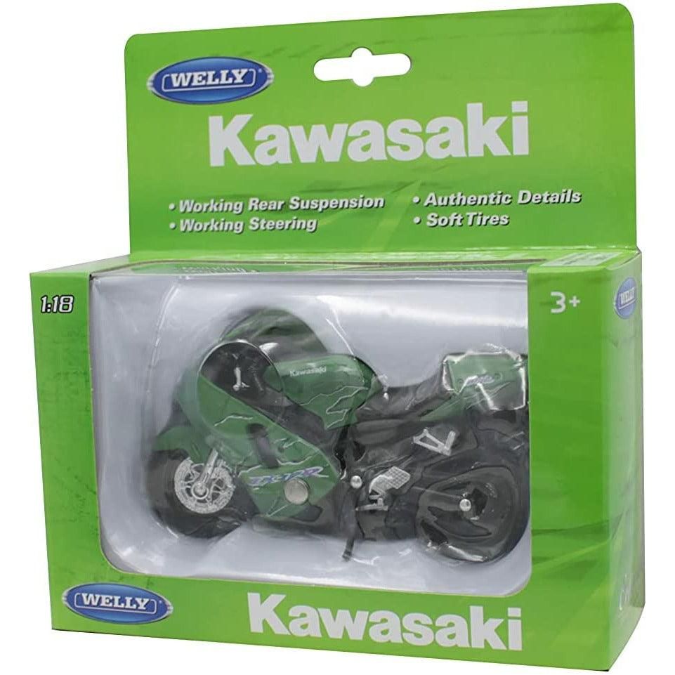 Welly Die Cast Motorcycle Kawasaki 2001 Ninja ZX-12R 1:18 Scale Collectable Model - BumbleToys - 14 Years & Up, 5-7 Years, 8+ Years, 8-13 Years, Bike, Boys, Motorcycle, Pre-Order