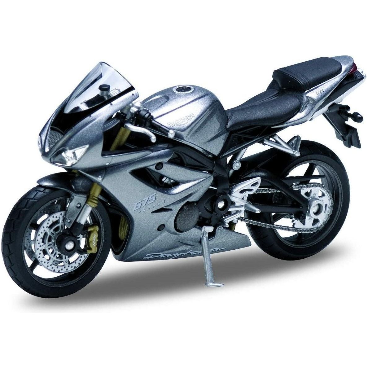 Welly Die Cast Motorcycle Silver Triumph Daytona 675, 1:18 Scale - BumbleToys - 5-7 Years, 8+ Years, Bike, Boys, Motorcycle, Pre-Order
