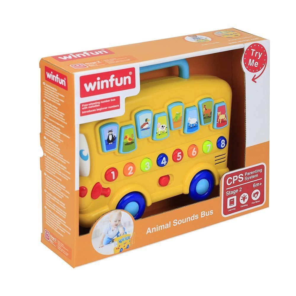 WinFun Animal Sounds Bus CPS Parenting System - BumbleToys - 2-4 Years, Cecil, Nursery Toys, Unisex